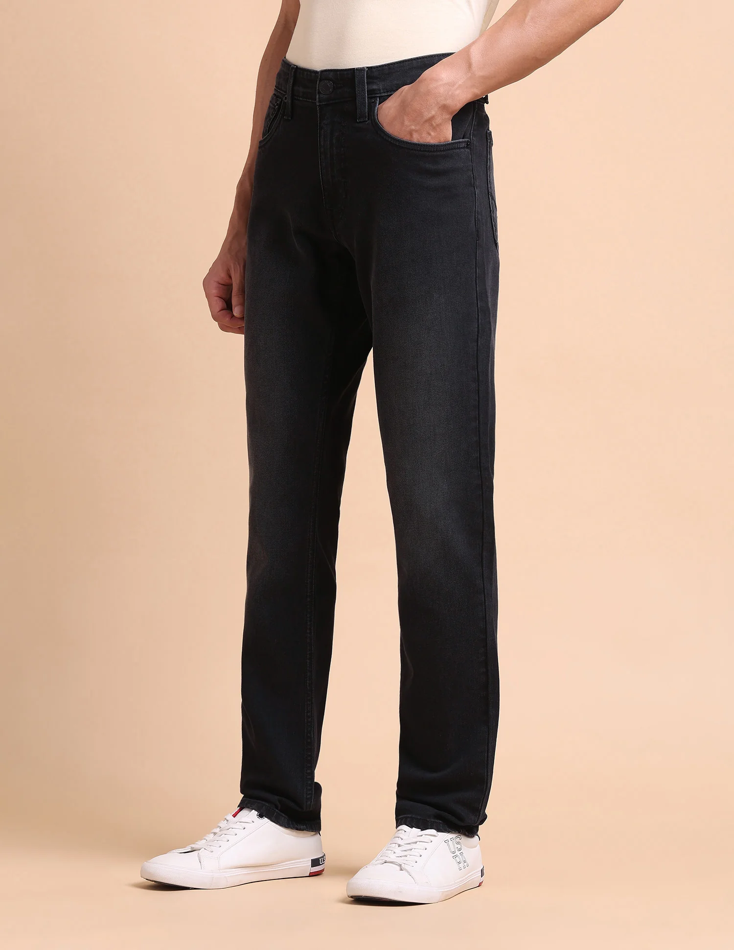Brandon Slim Tapered Fit Grey Jeans - Image 4