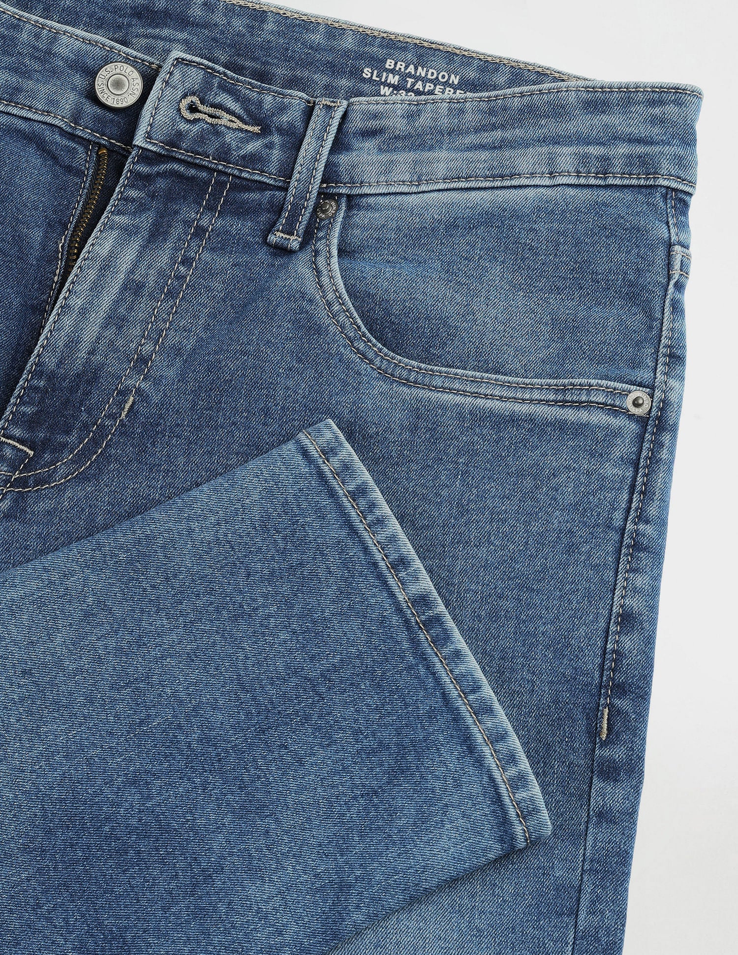 Brandon Slim Tapered Fit Light Wash Jeans - Image 2