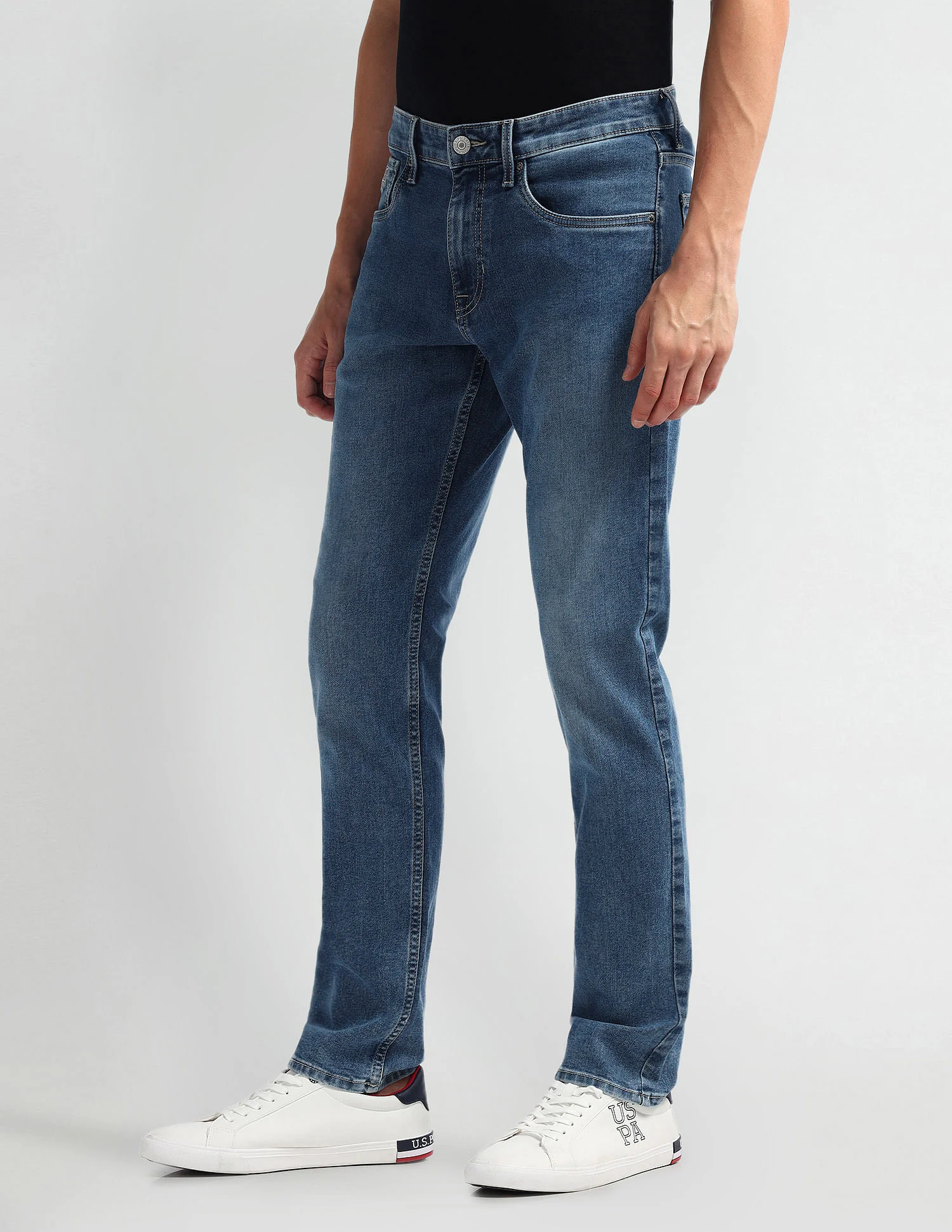 Brandon Slim Tapered Fit Light Wash Jeans - Image 4