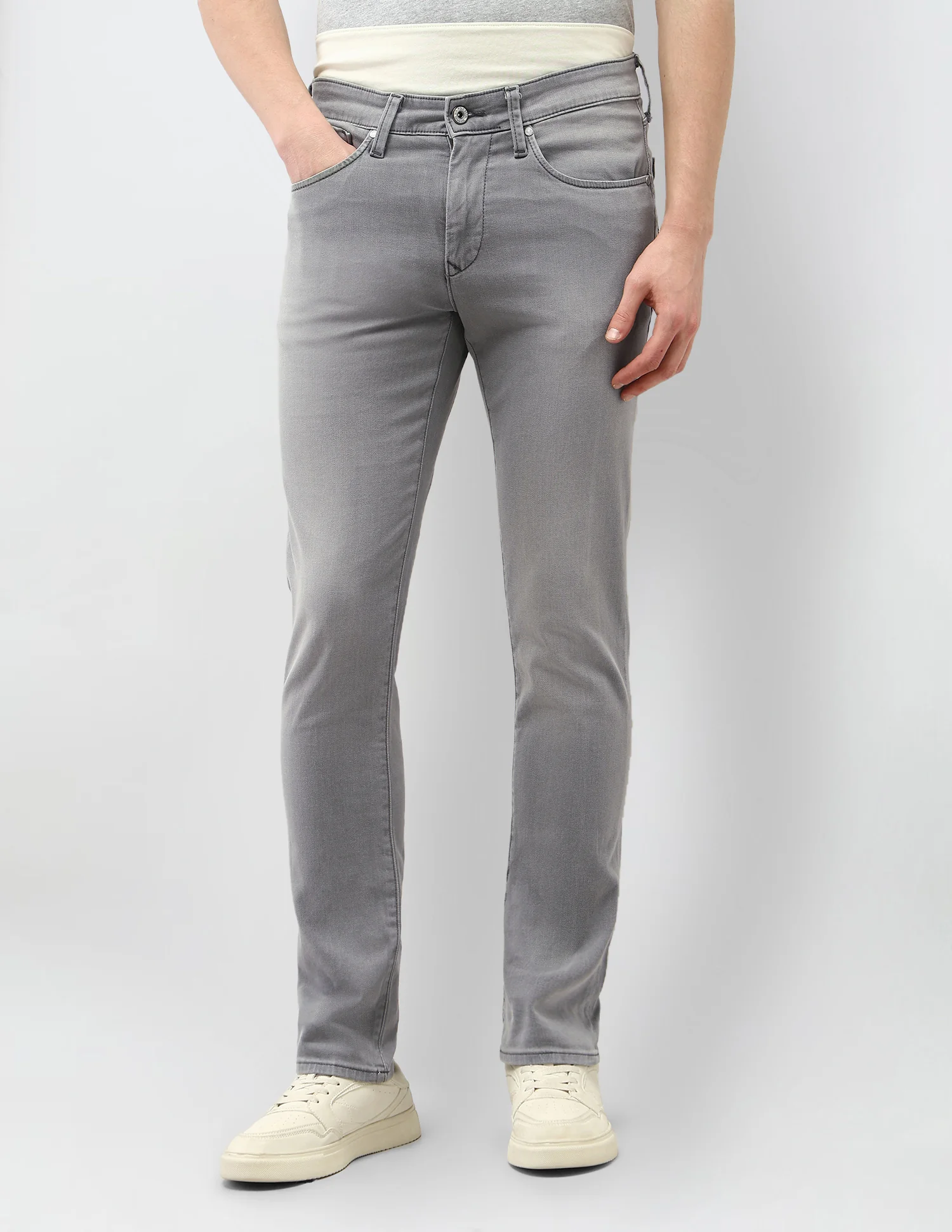 Brandon Slim Tapered Fit Light Washed Jeans - Image 6