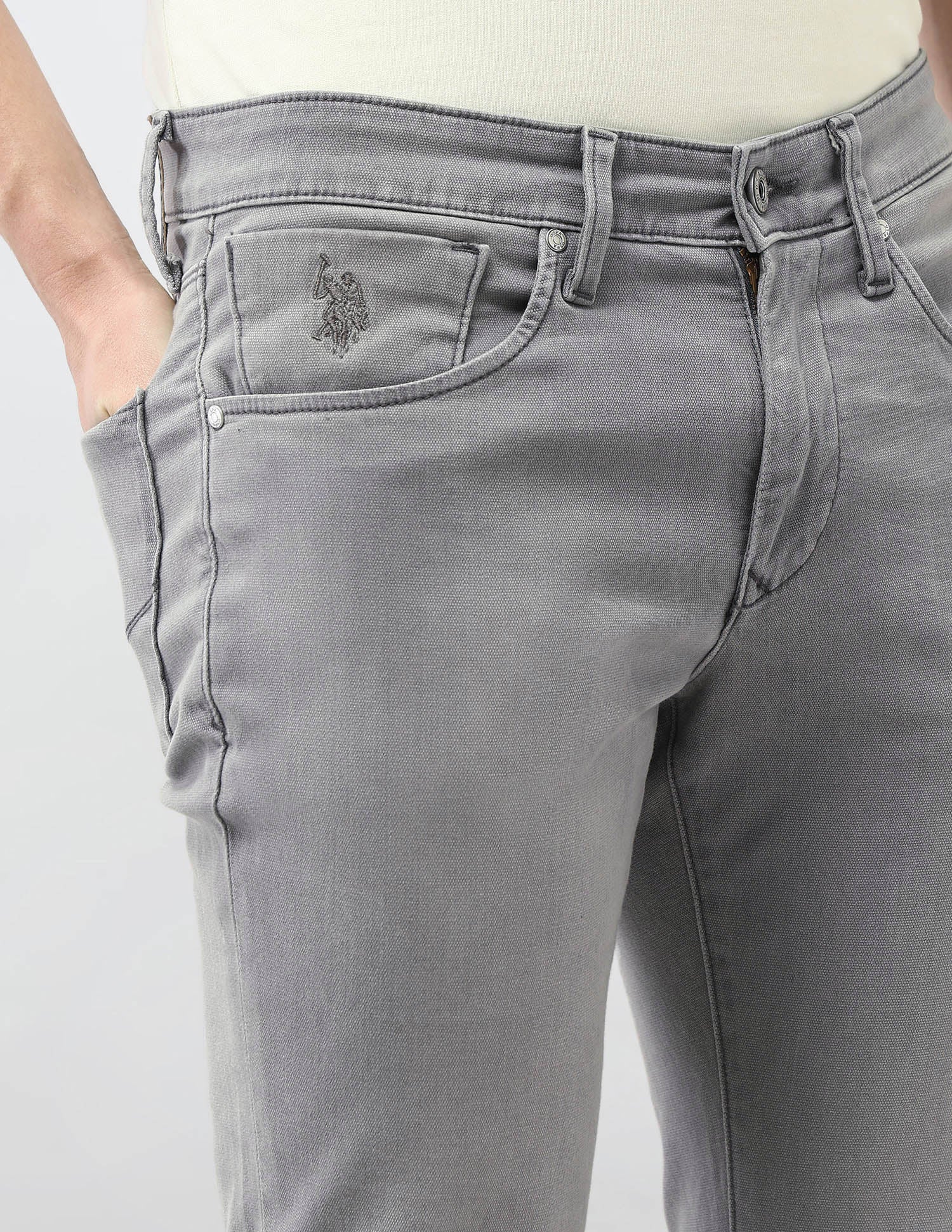 Brandon Slim Tapered Fit Light Washed Jeans - Image 7