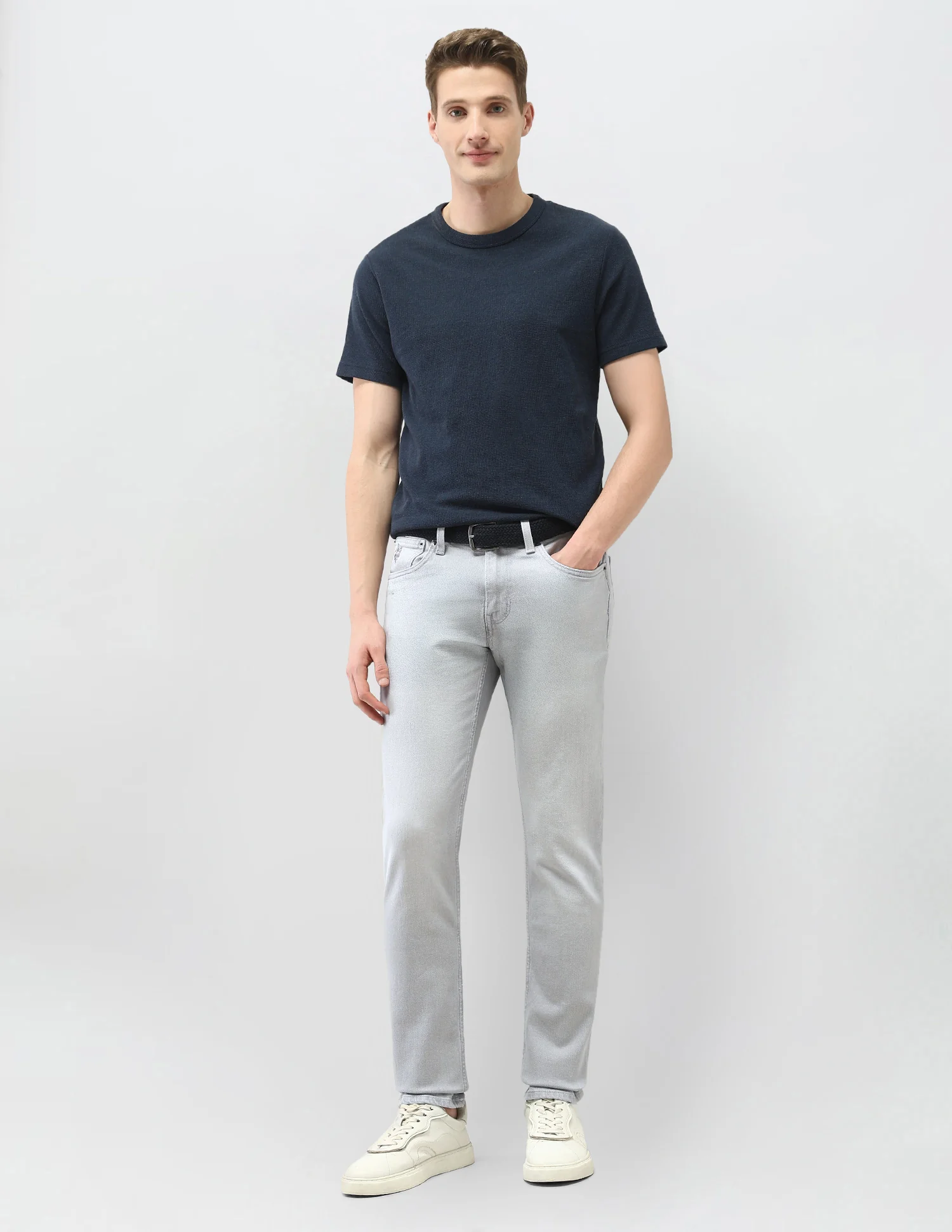 Brandon Slim Tapered Fit Light Washed Jeans - Image 3