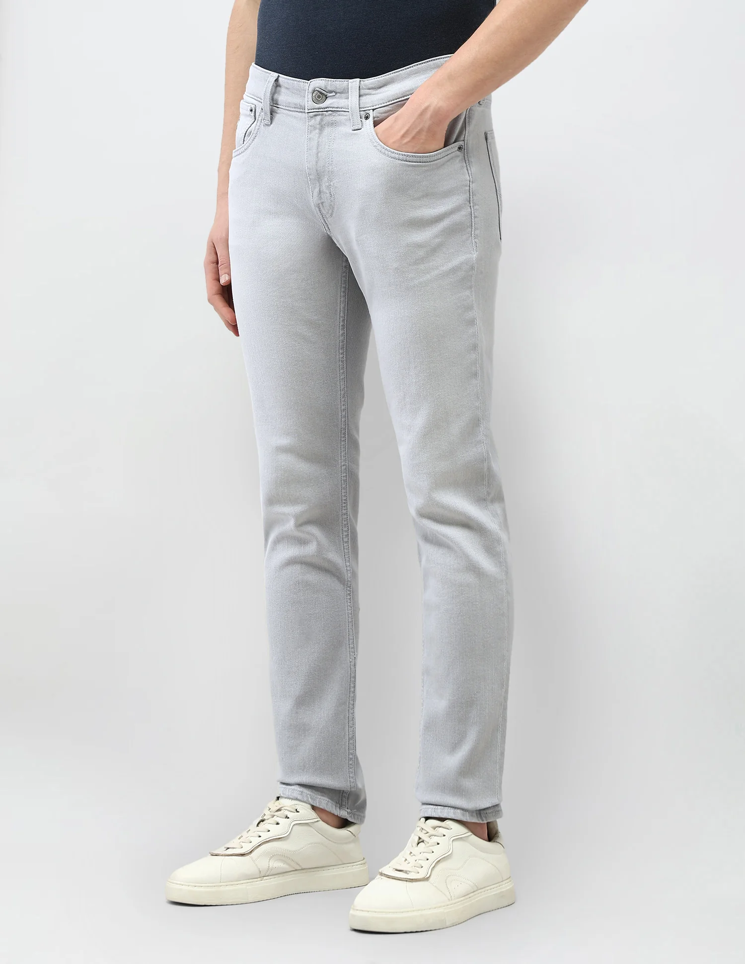 Brandon Slim Tapered Fit Light Washed Jeans - Image 4