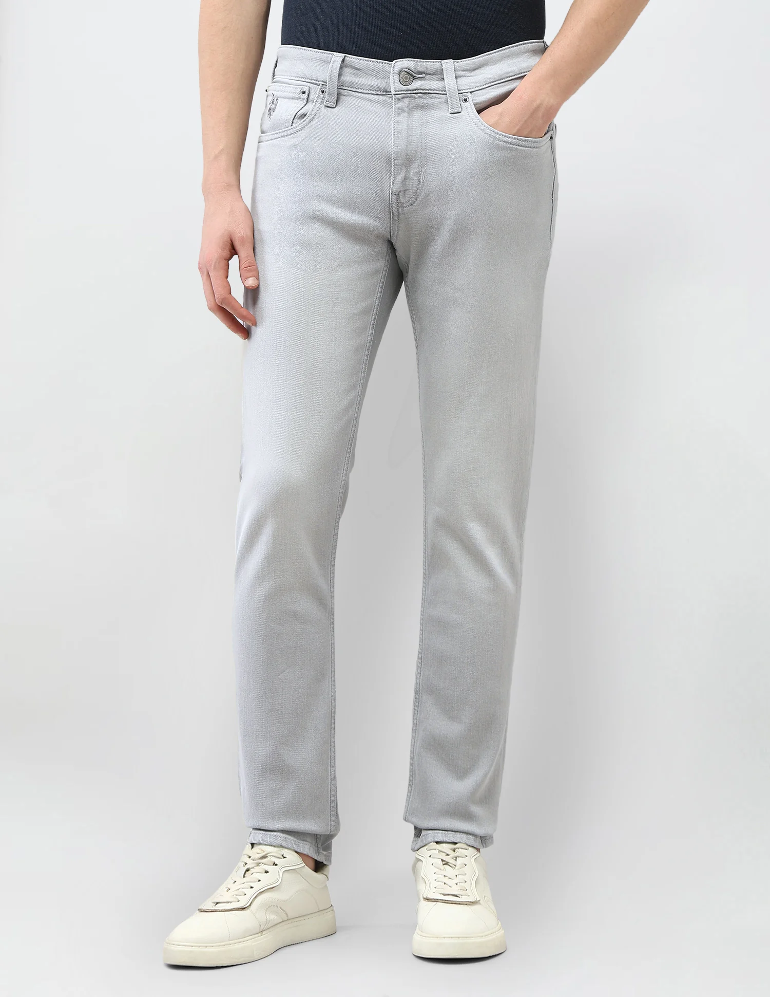 Brandon Slim Tapered Fit Light Washed Jeans - Image 6