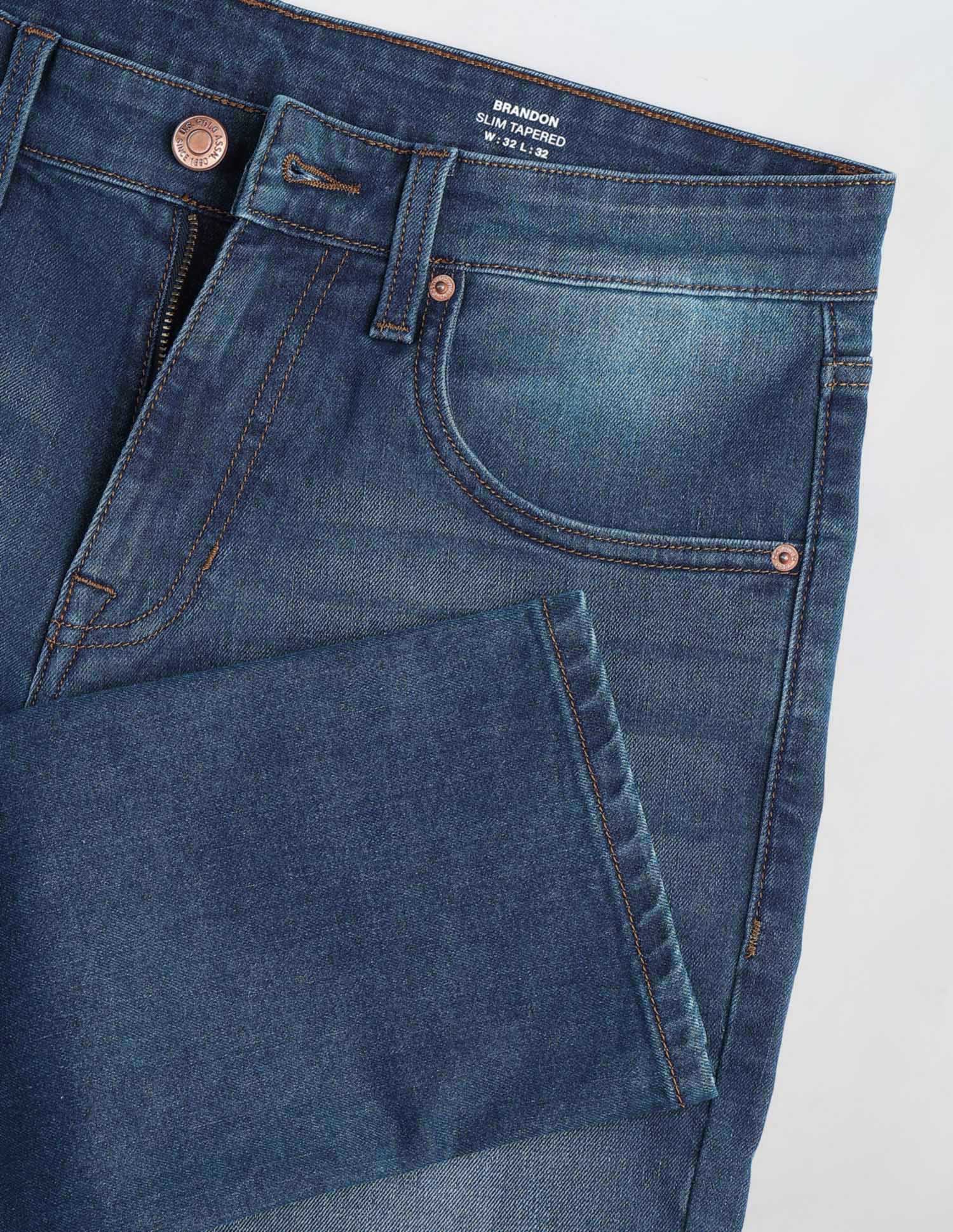Brandon Slim Tapered Fit Mid Rise Jeans - Image 2