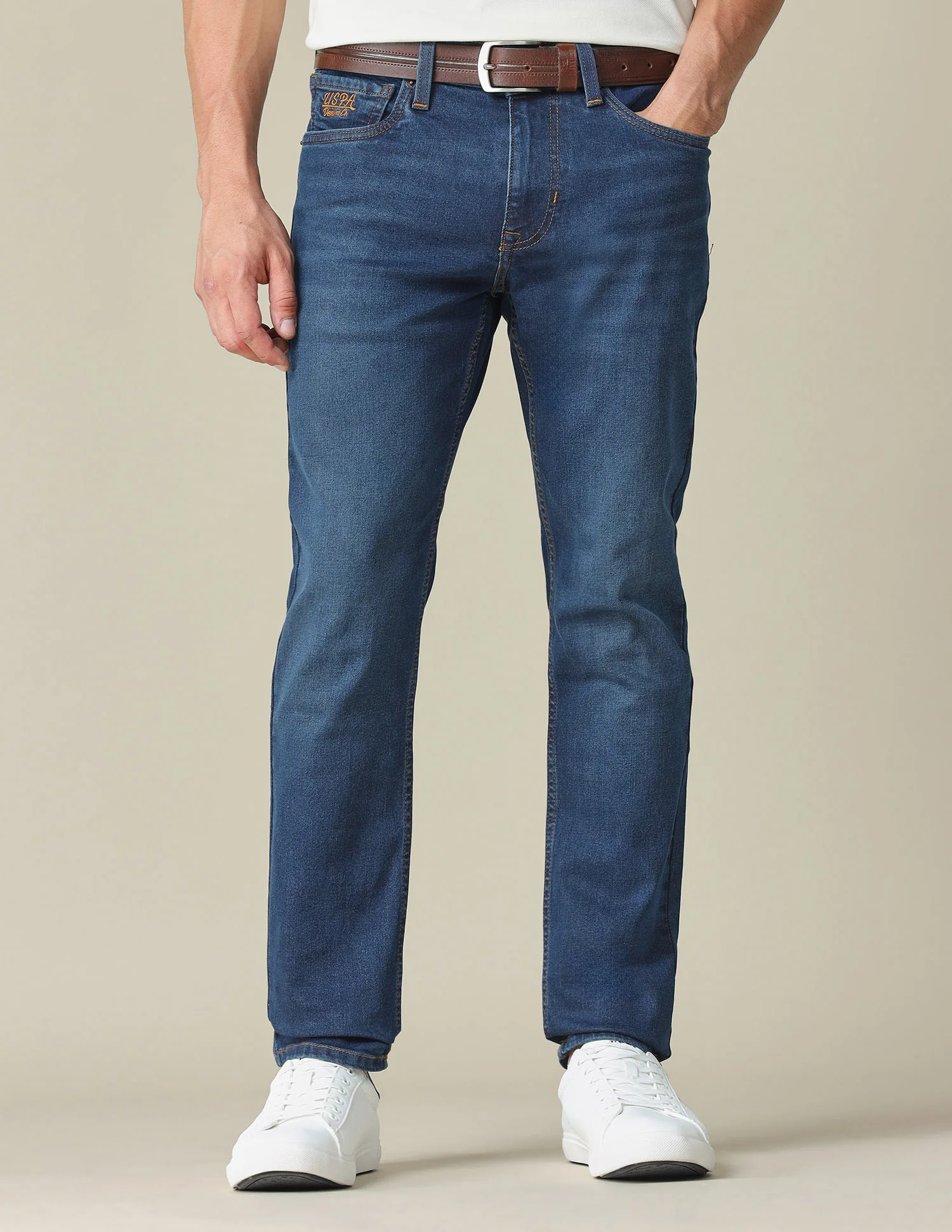 Brandon Slim Tapered Fit Mid Rise Jeans