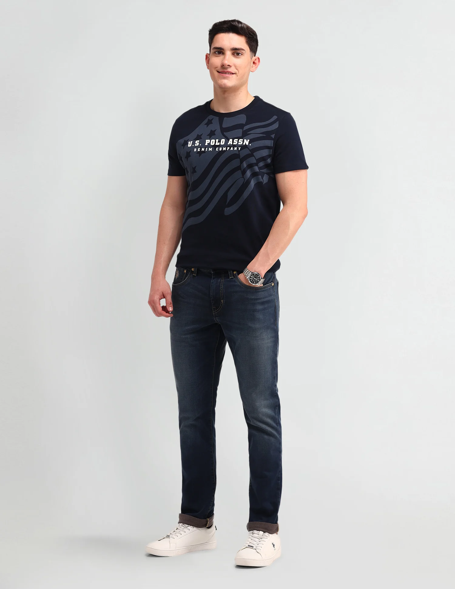 Brandon Slim Tapered Fit Mid Rise Jeans - Image 3