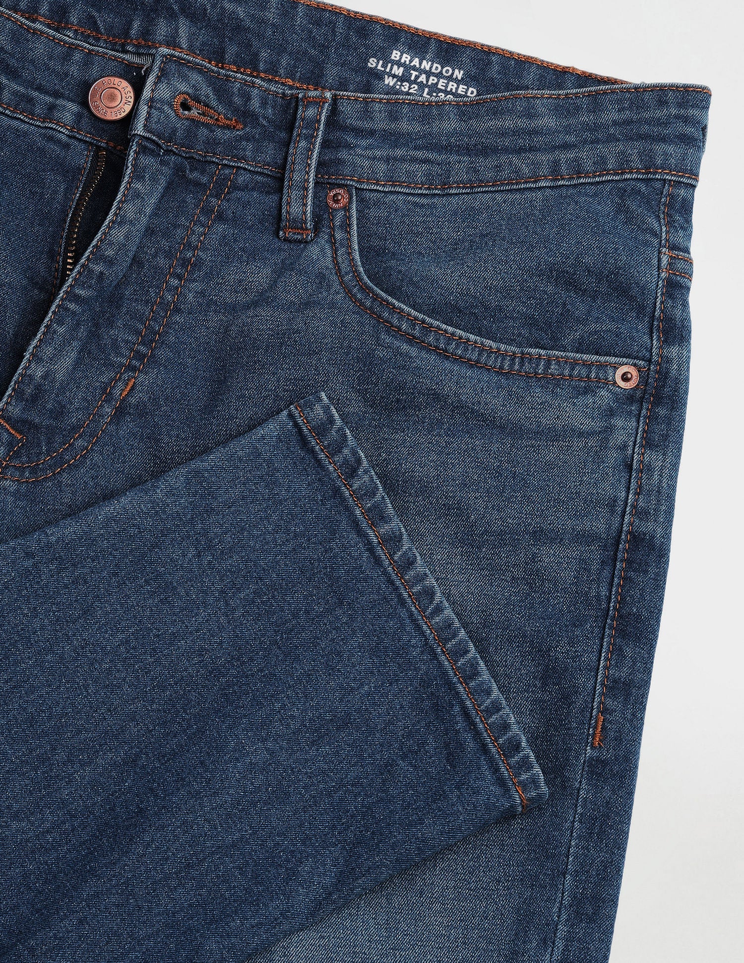 Brandon Slim Tapered Fit Mid Wash Jeans - Image 2