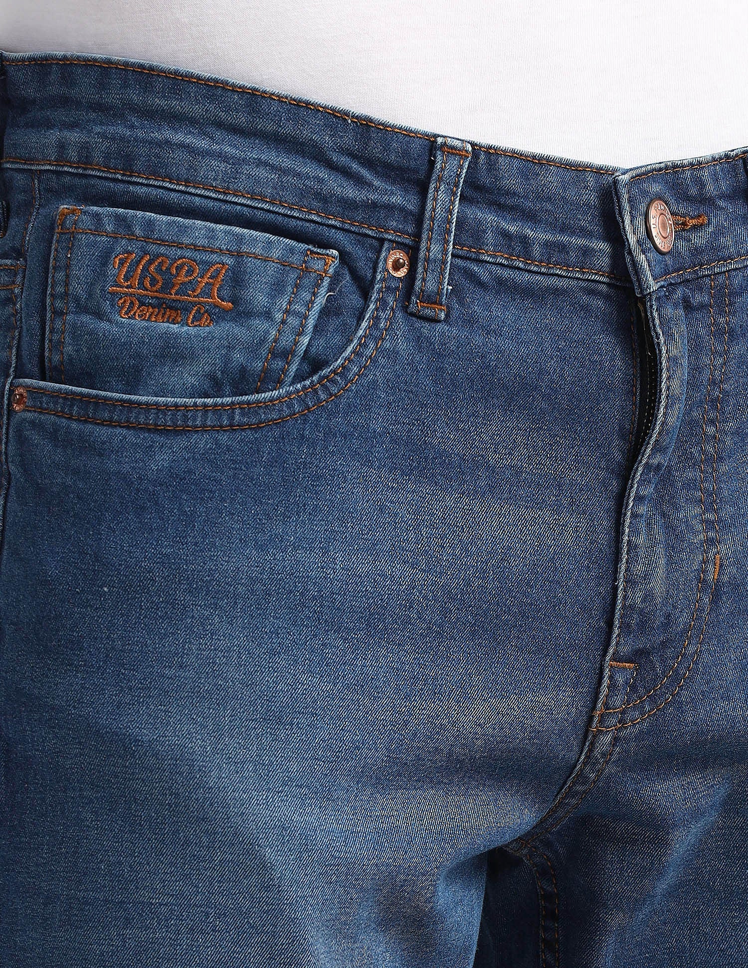 Brandon Slim Tapered Fit Mid Wash Jeans - Image 8