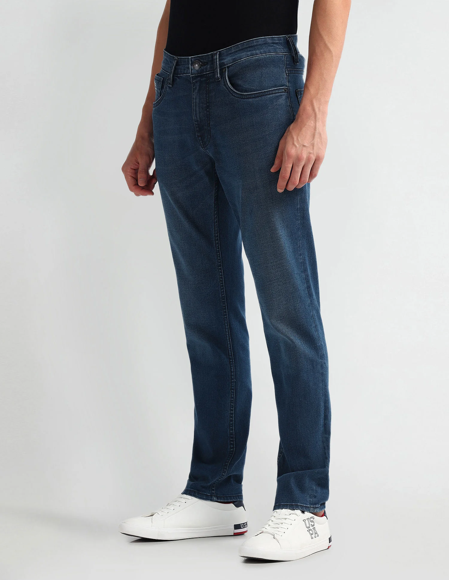 Brandon Slim Tapered Fit Mid Wash Jeans - Image 4