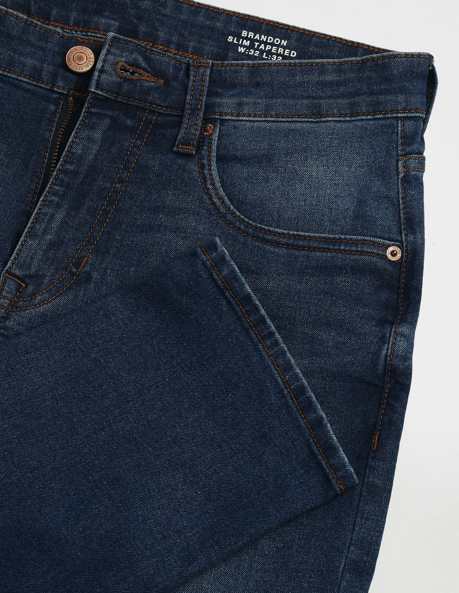 Brandon Slim Tapered Fit Mid Wash Jeans - Image 2