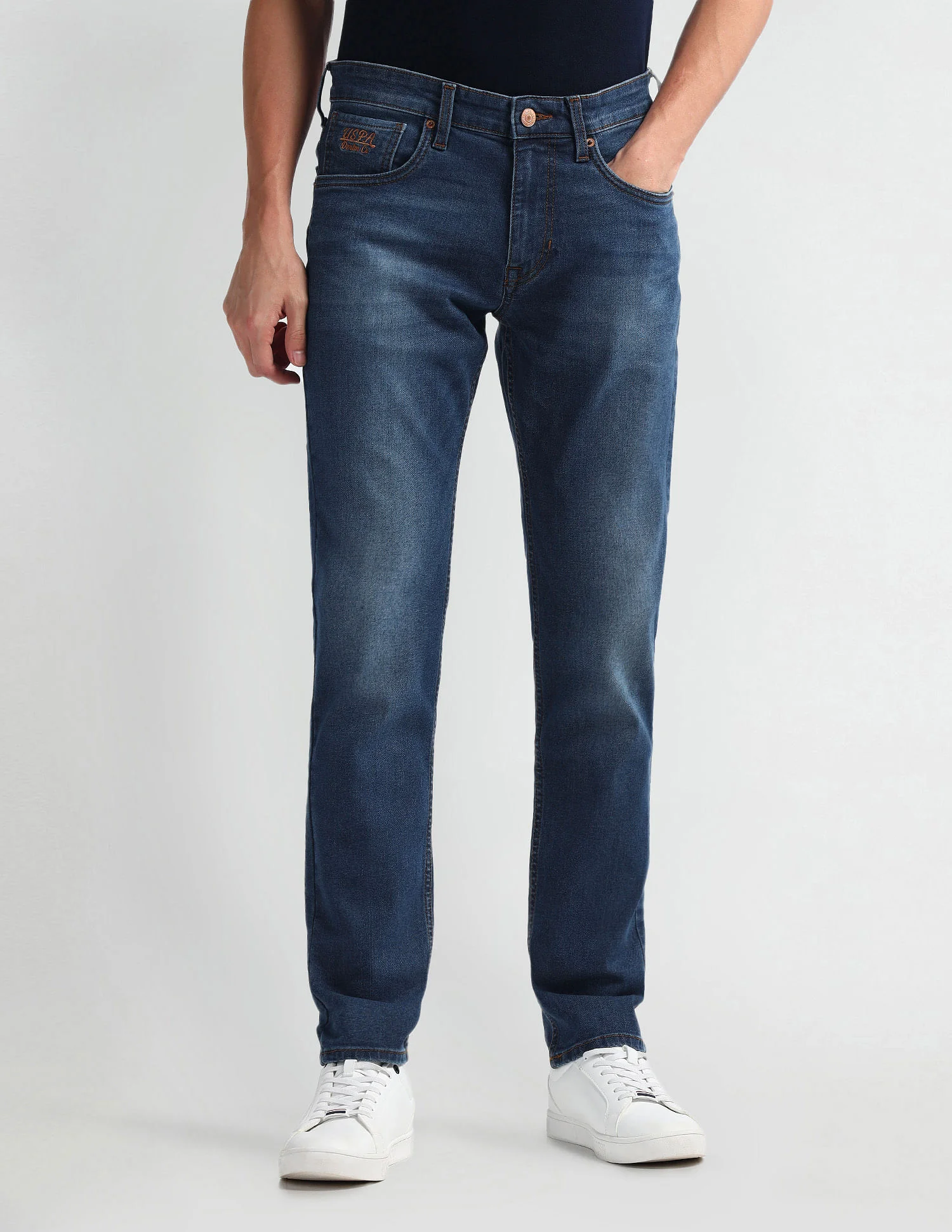 Brandon Slim Tapered Fit Mid Wash Jeans - Image 5