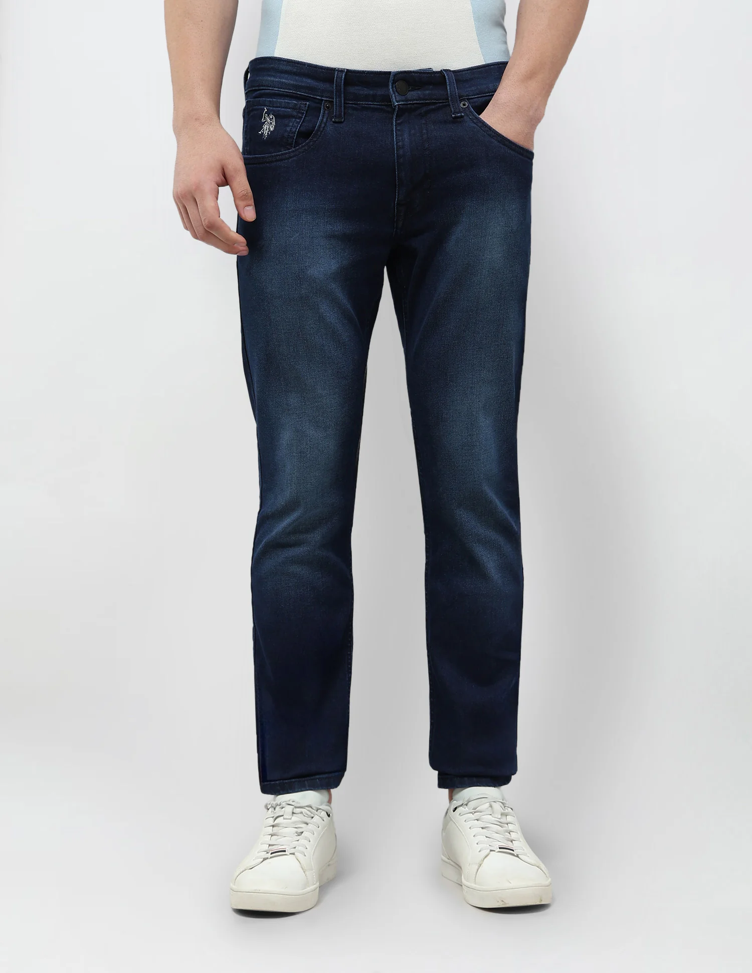 Brandon Slim Tapered Fit Stone Washed Jeans - Image 6