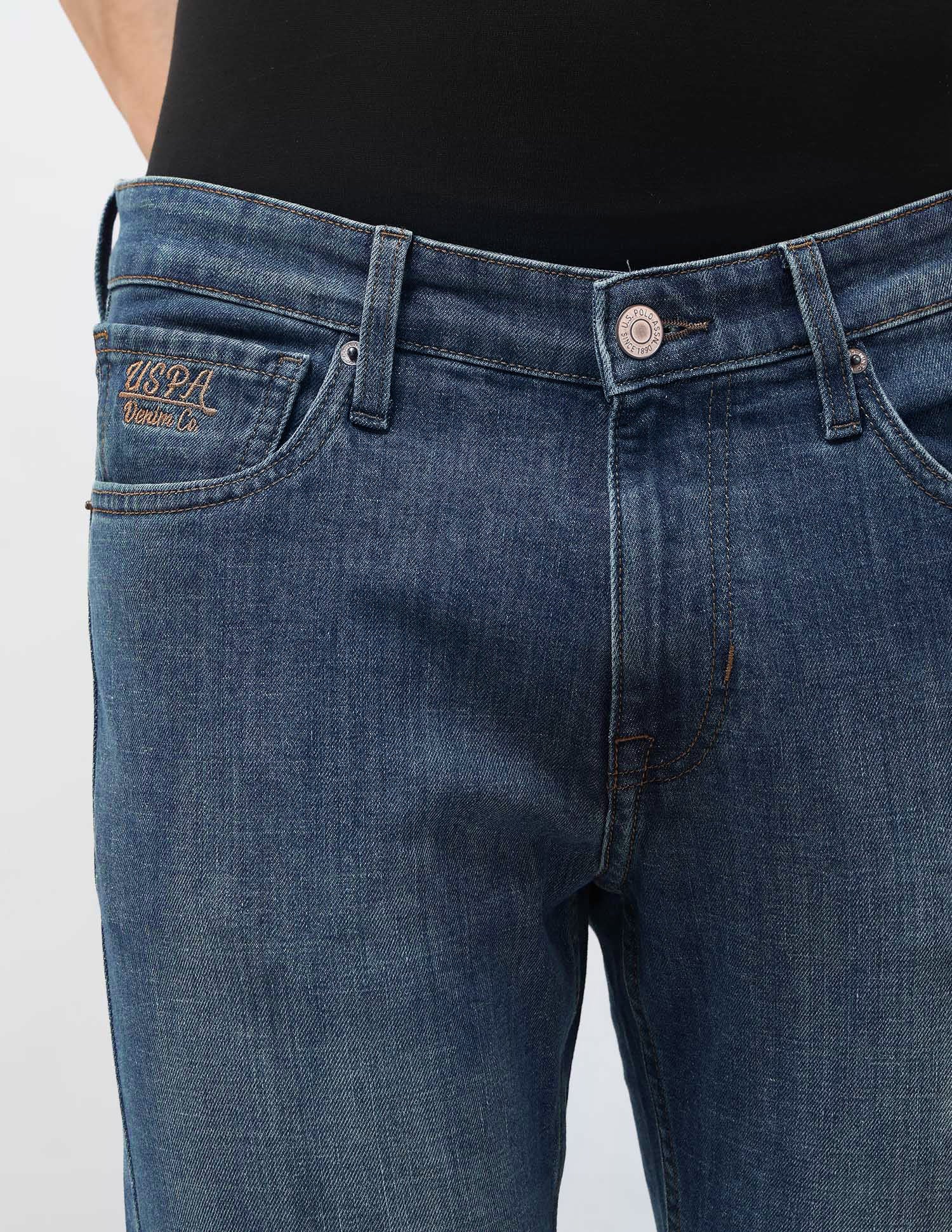 Brandon Slim Tapered Fit Stone Washed Jeans - Image 7