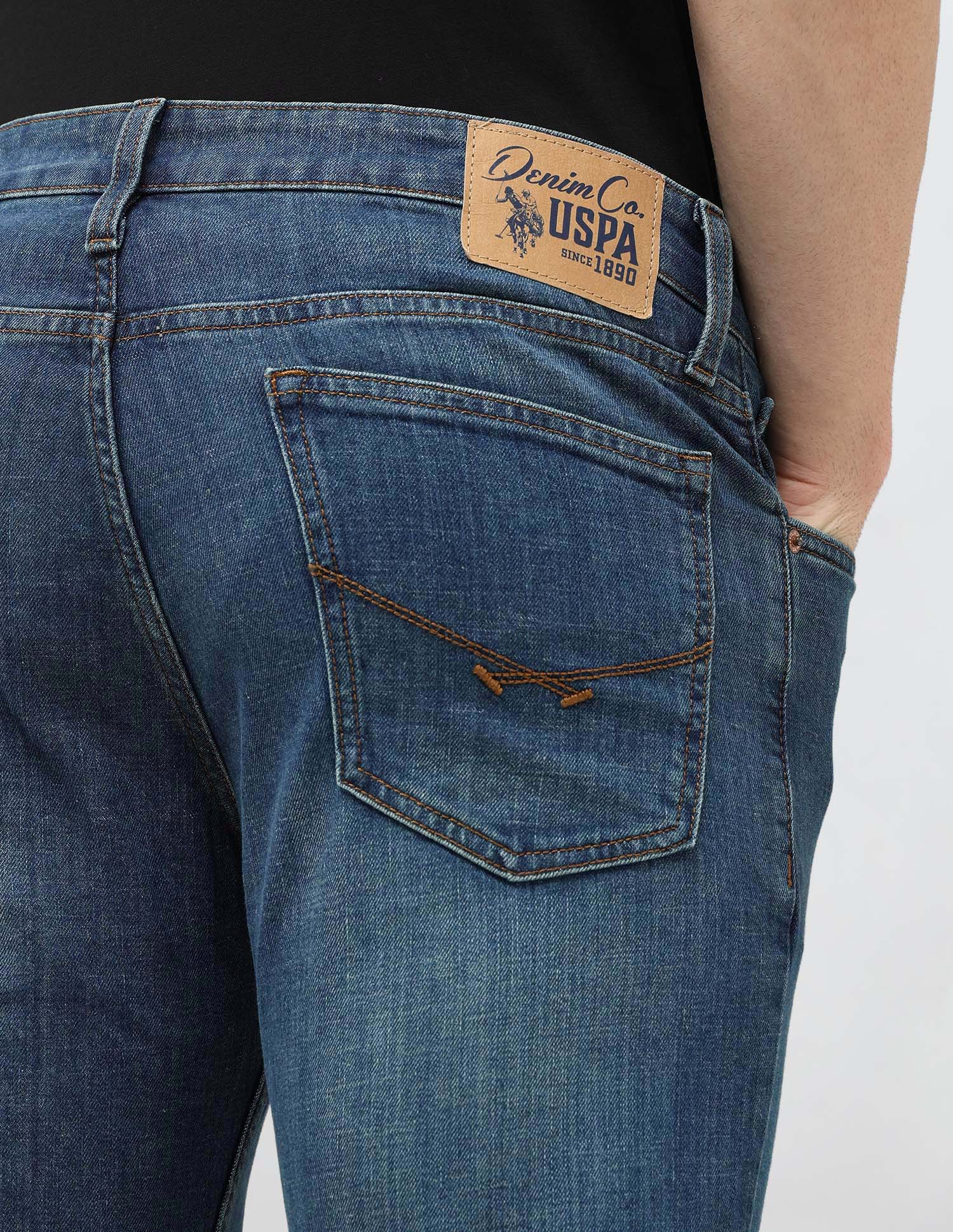 Brandon Slim Tapered Fit Stone Washed Jeans - Image 8