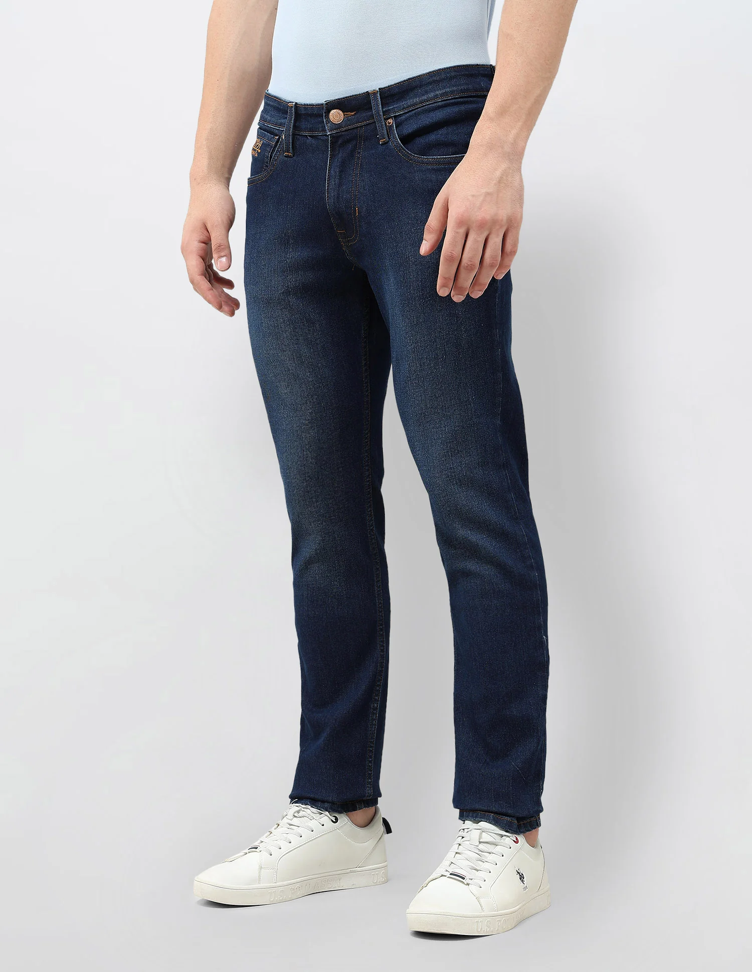Brandon Slim Tapered Fit Stone Washed Jeans - Image 4