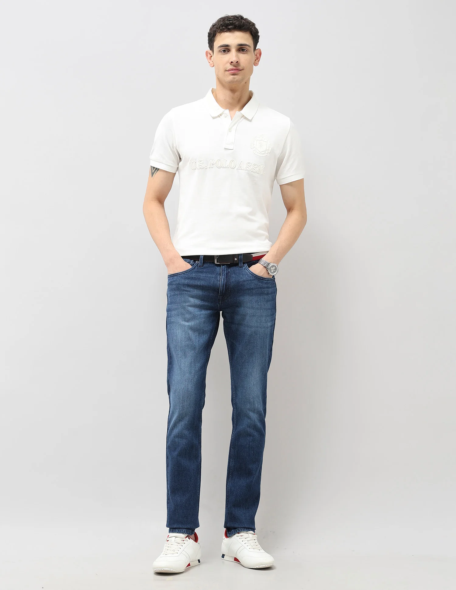 Brandon Slim Tapered Fit Whiskered Jeans - Image 3