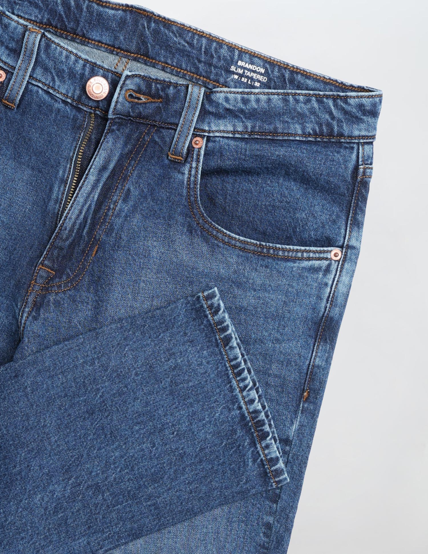 Brandon Slim Tapered Fit Whiskered Jeans - Image 2