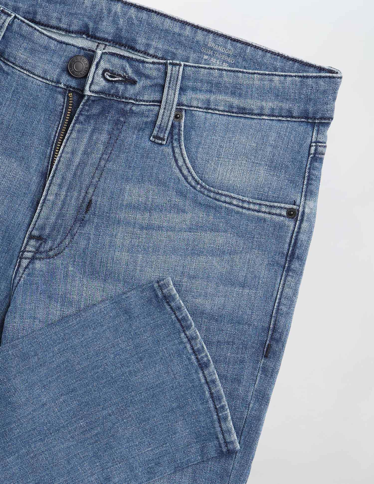 Brandon Slim Tapered Fit Whiskered Jeans - Image 2