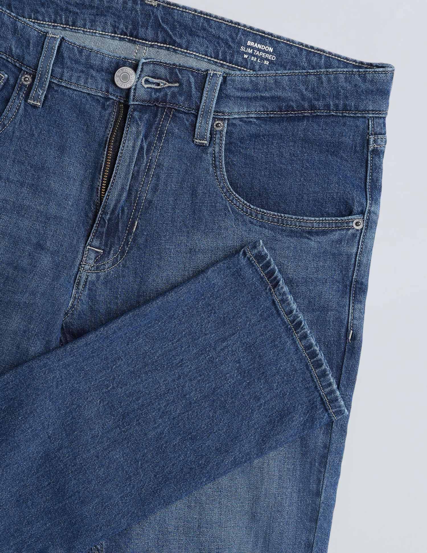 Brandon Slim Tapered Fit Whiskered Jeans - Image 2