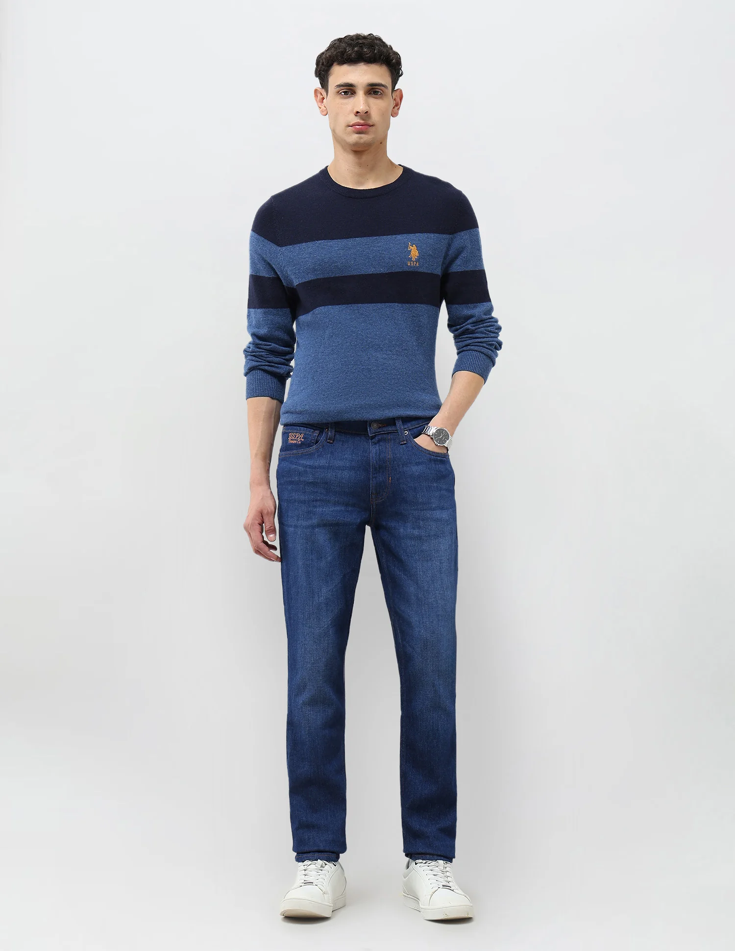 Brandon Slim Tapered Fit Whiskered Jeans - Image 3