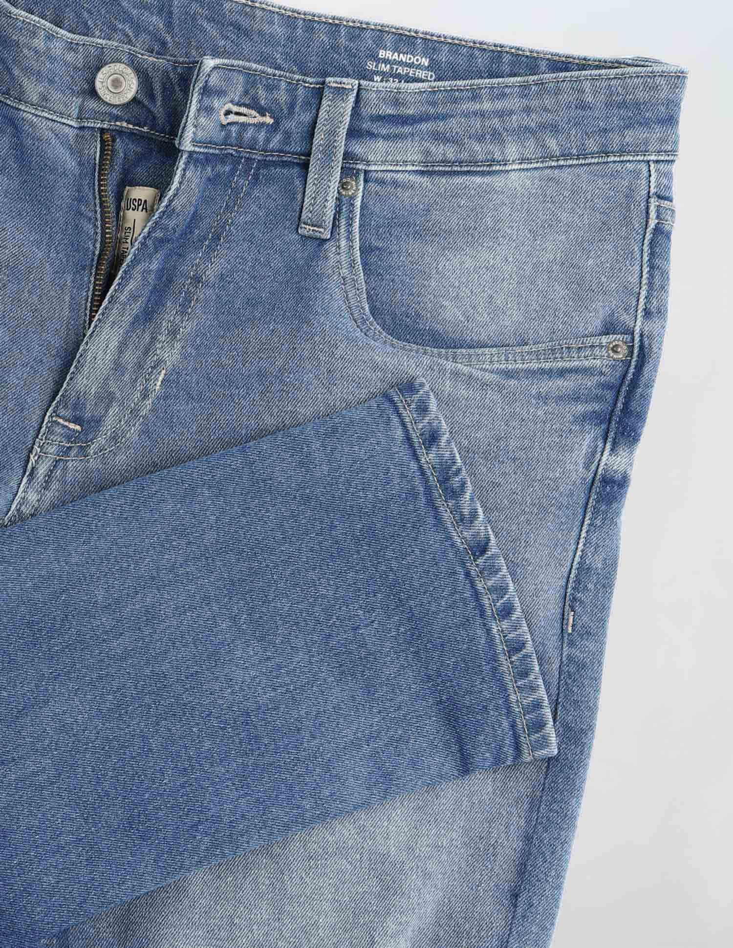 Brandon Slim Tapered Fit Whiskered Jeans - Image 2