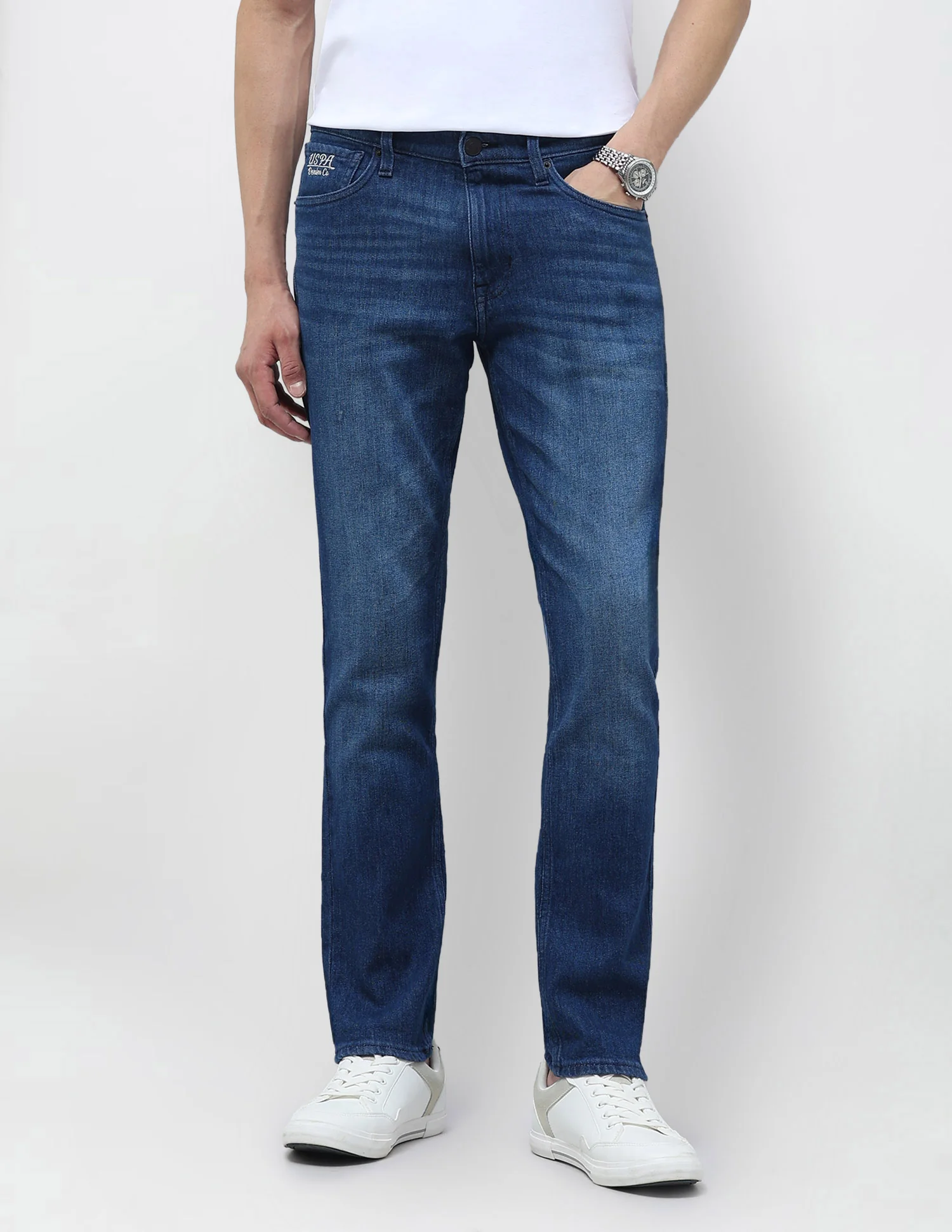 Brandon Slim Tapered Fit Whiskered Jeans