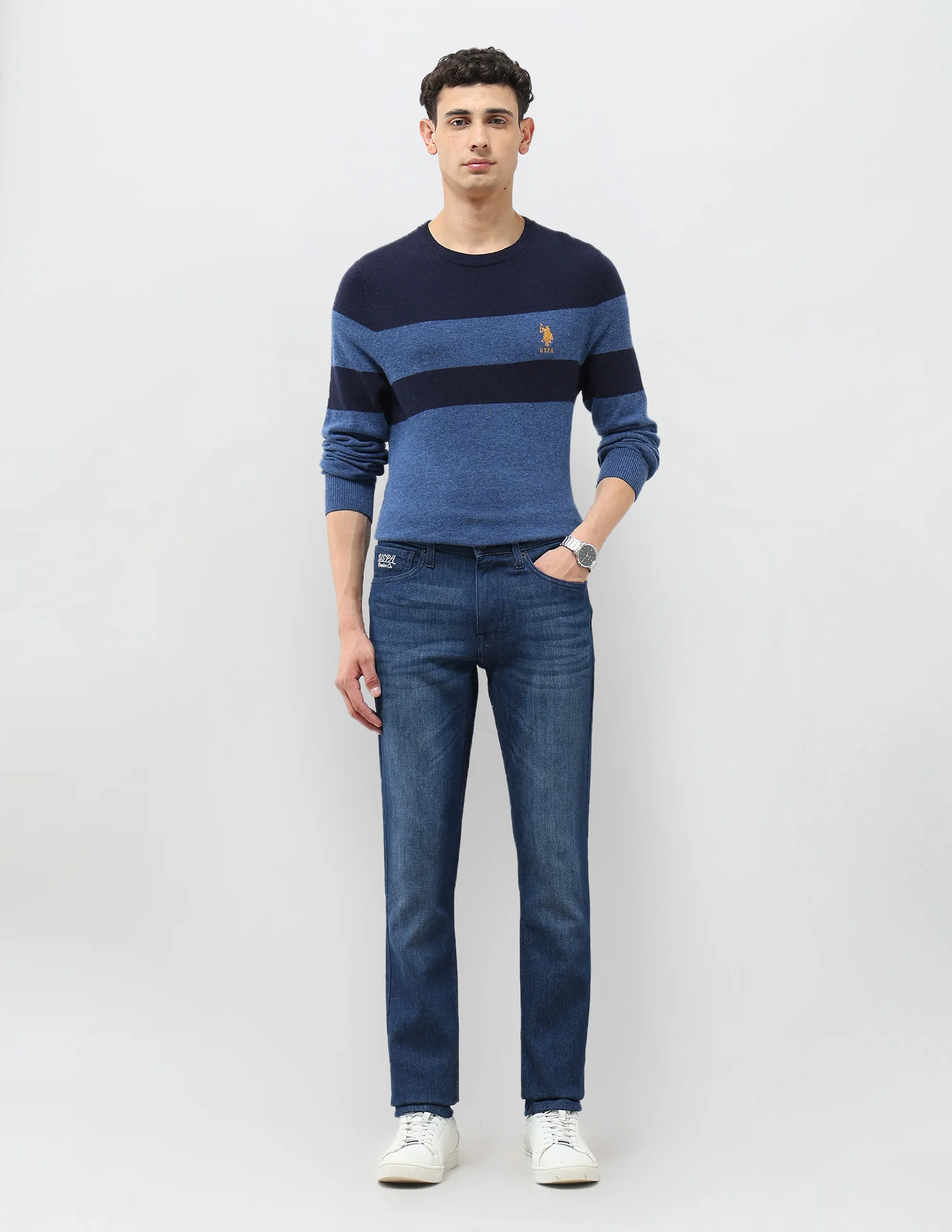 Brandon Slim Tapered Fit Whiskered Jeans - Image 3