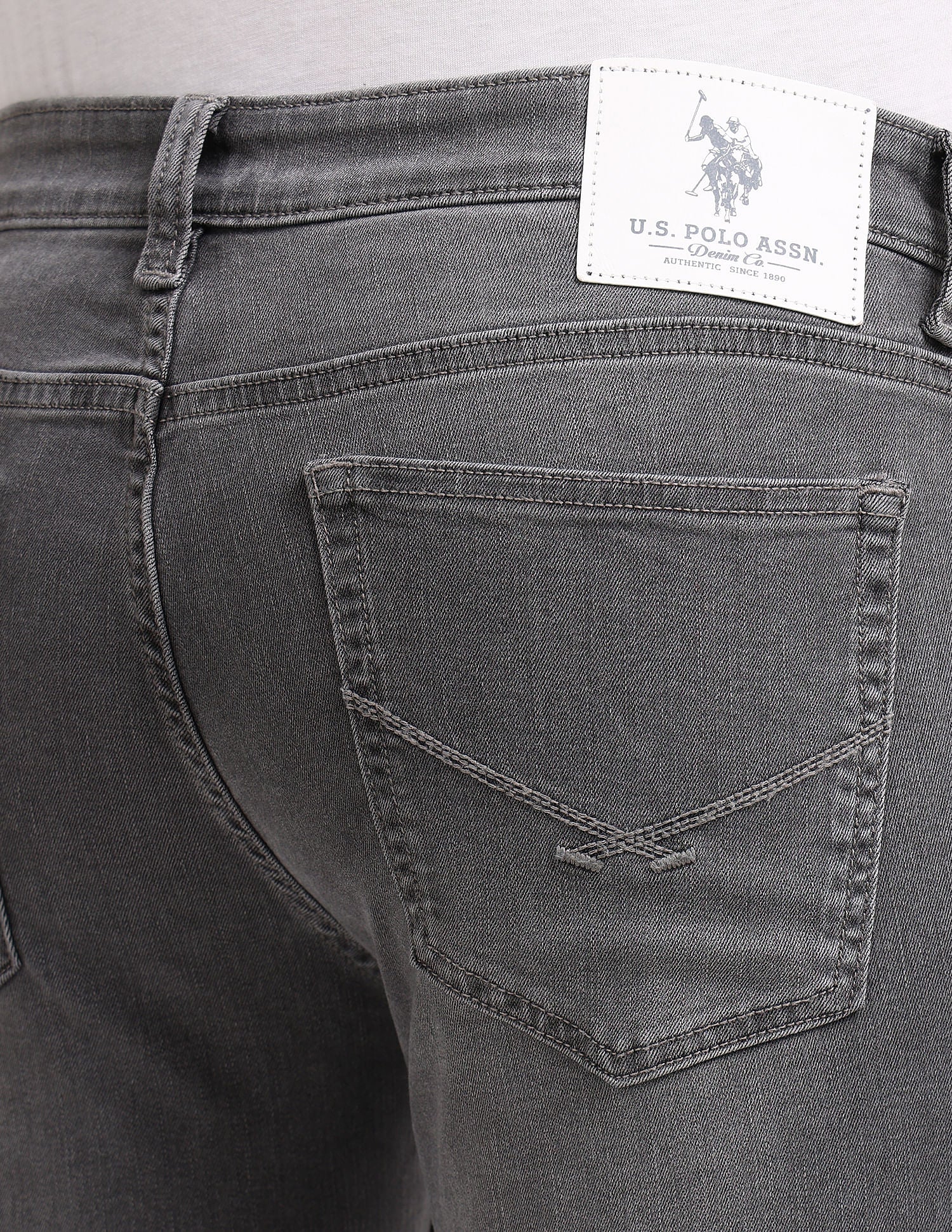 Brandon Slim Tapered Grey Jeans - Image 7