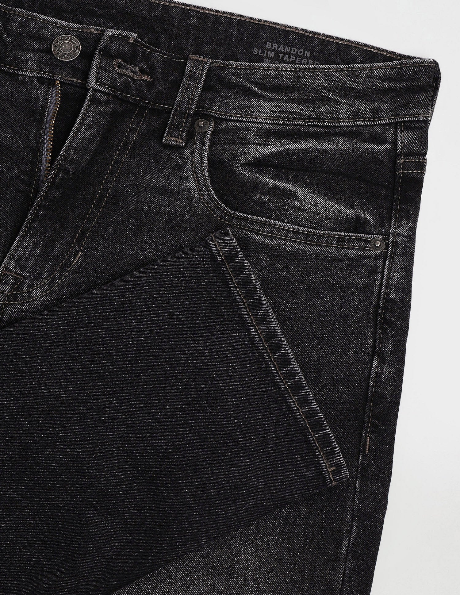 Brandon Slim Tapered Grey Jeans - Image 2