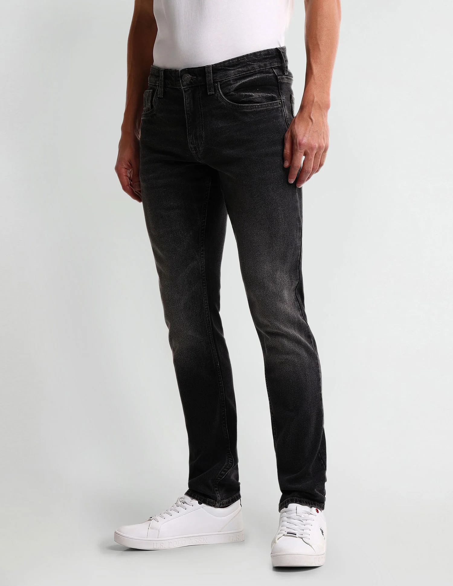 Brandon Slim Tapered Grey Jeans - Image 4