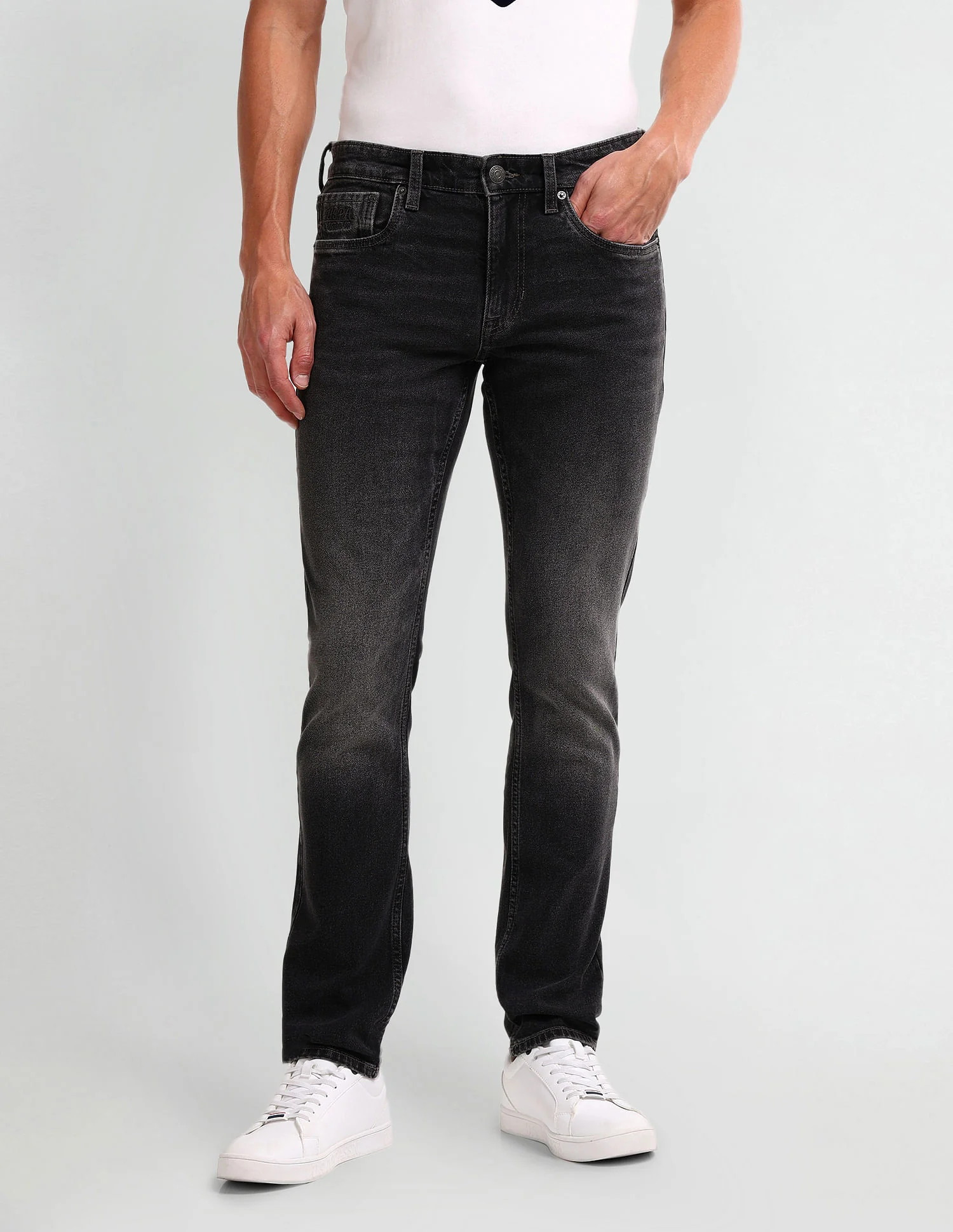 Brandon Slim Tapered Grey Jeans - Image 6