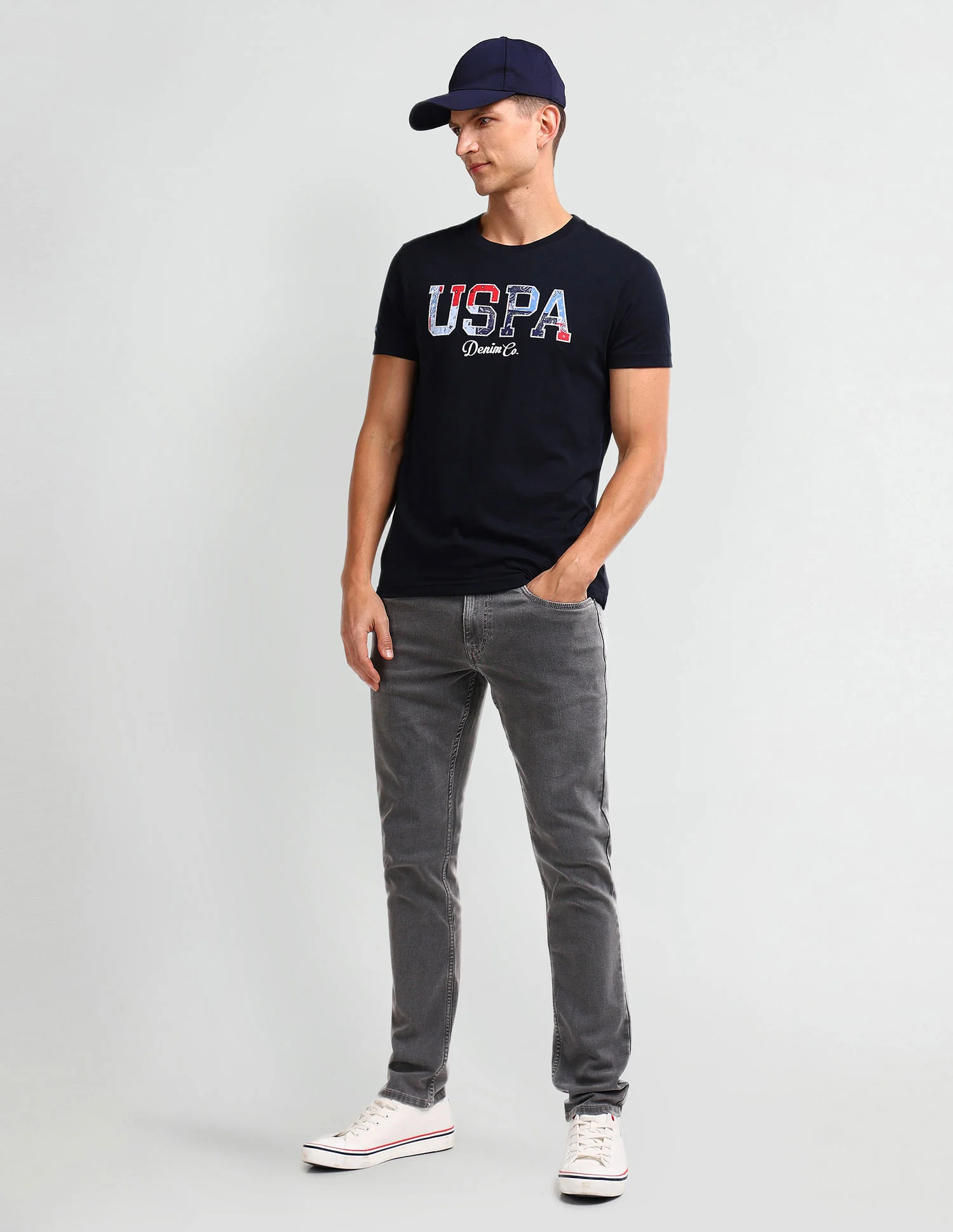 Brandon Slim Tapered Grey Jeans - Image 3