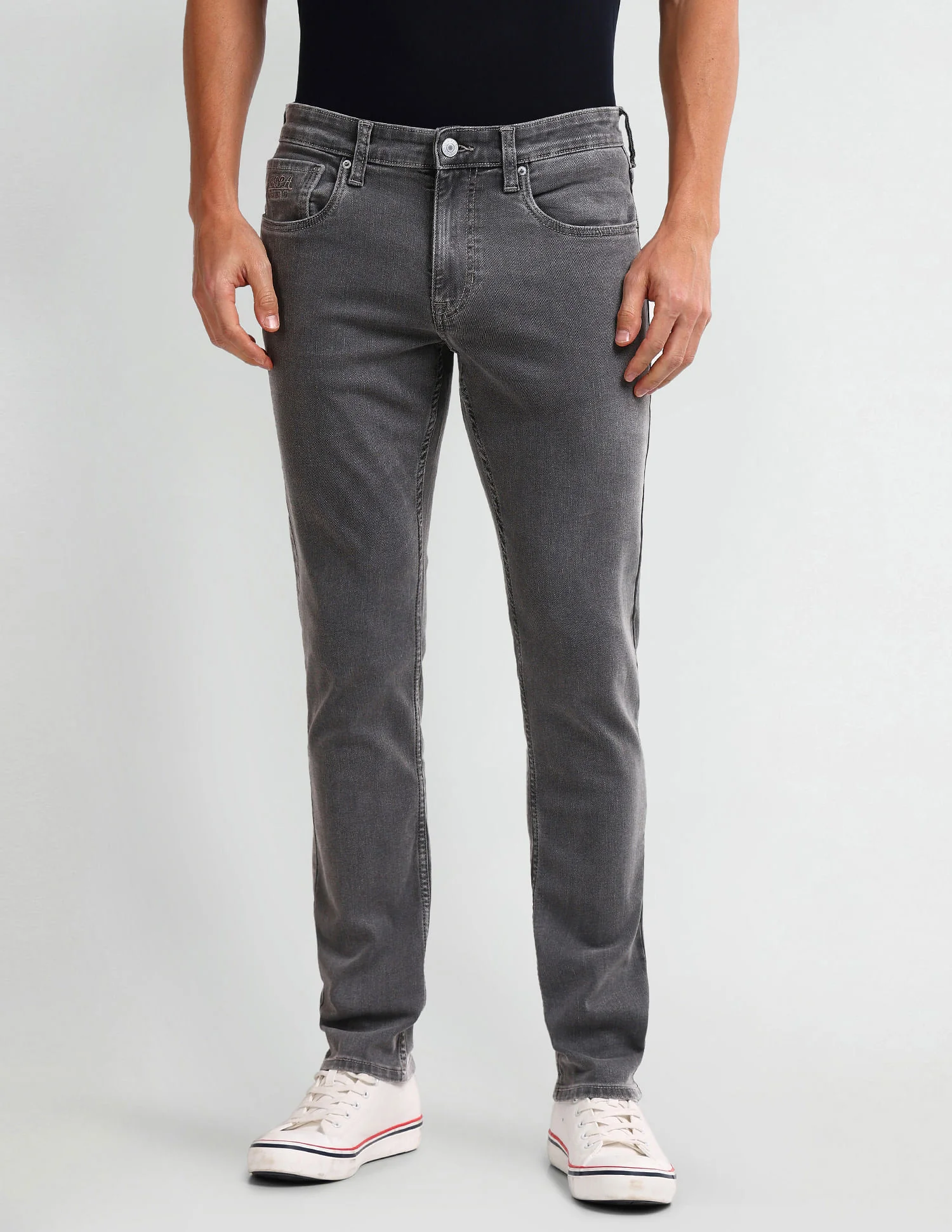 Brandon Slim Tapered Grey Jeans - Image 6