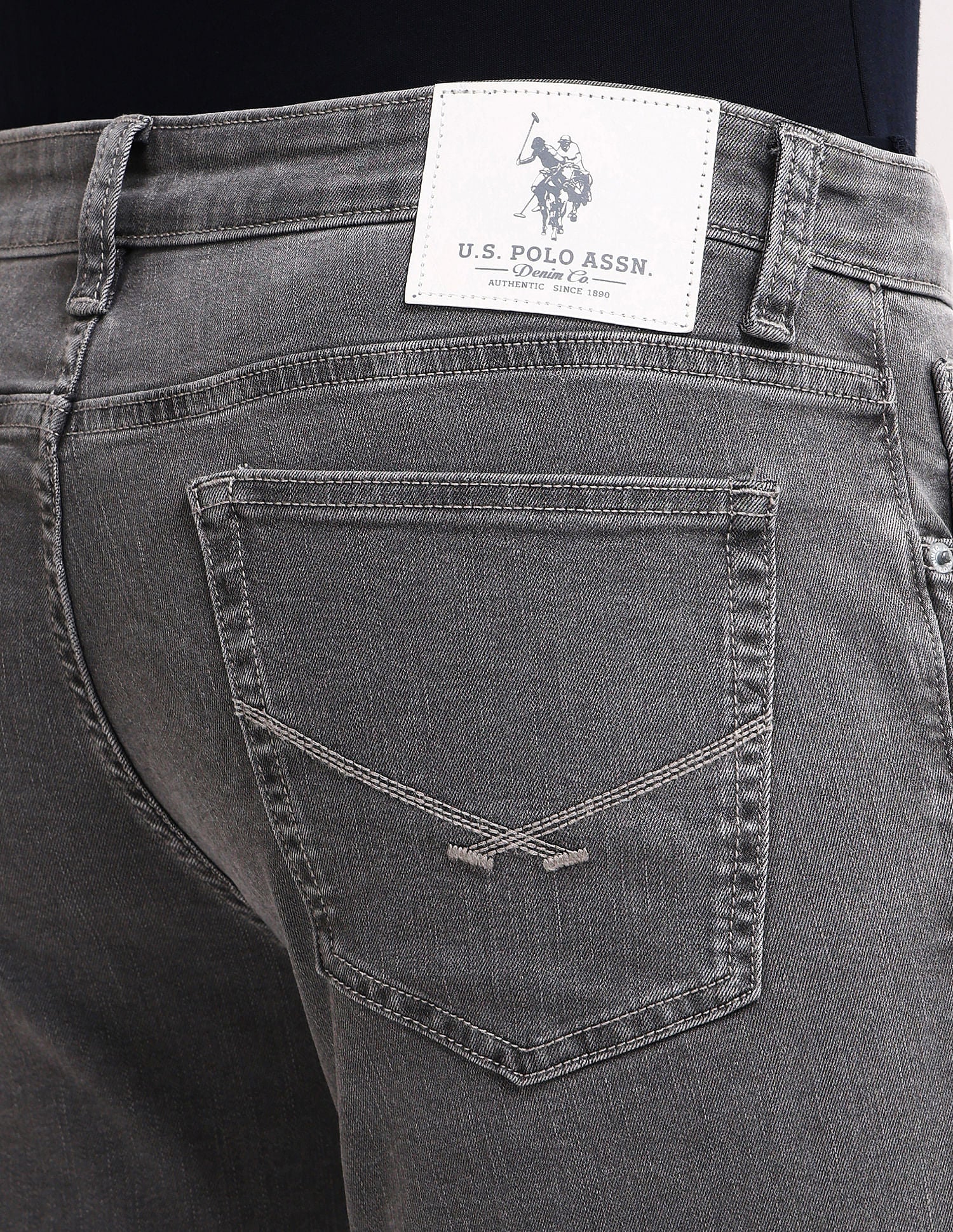 Brandon Slim Tapered Grey Jeans - Image 7