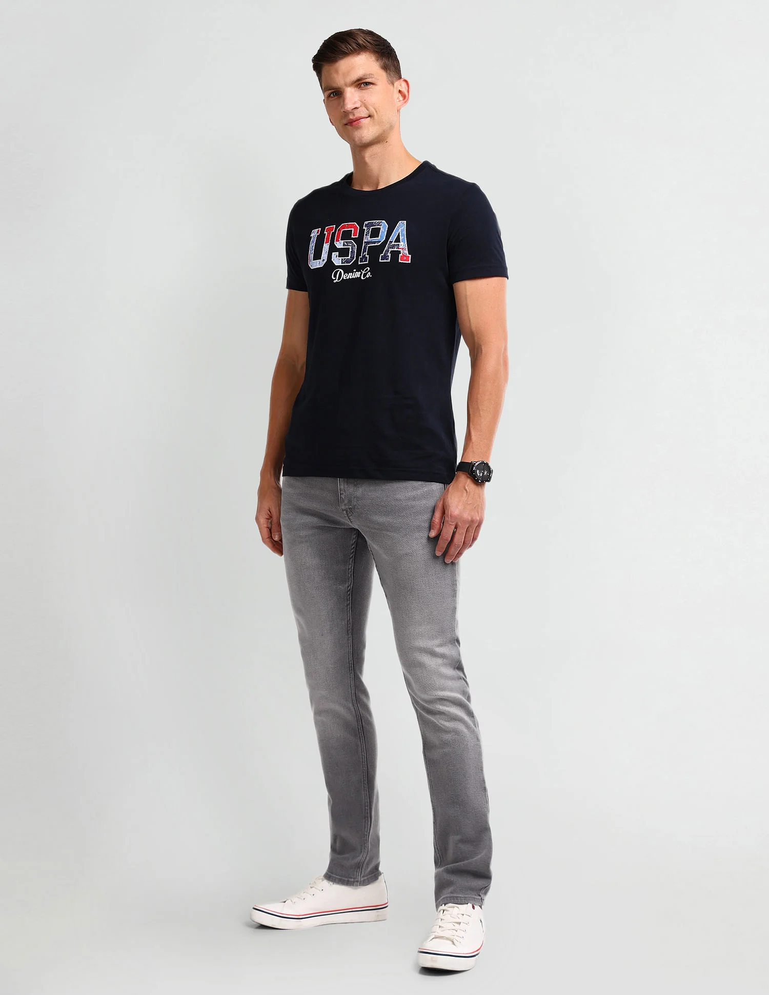 Brandon Slim Tapered Grey Jeans - Image 3
