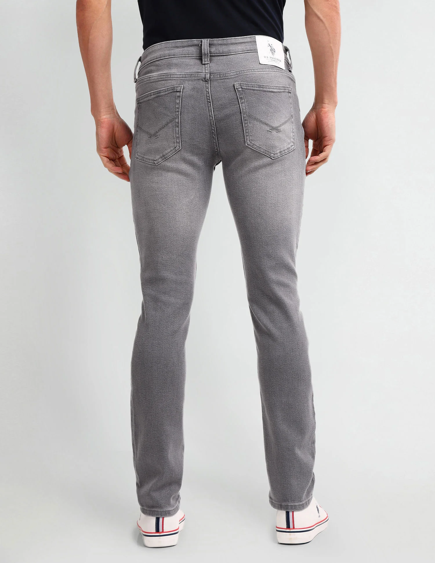 Brandon Slim Tapered Grey Jeans - Image 5