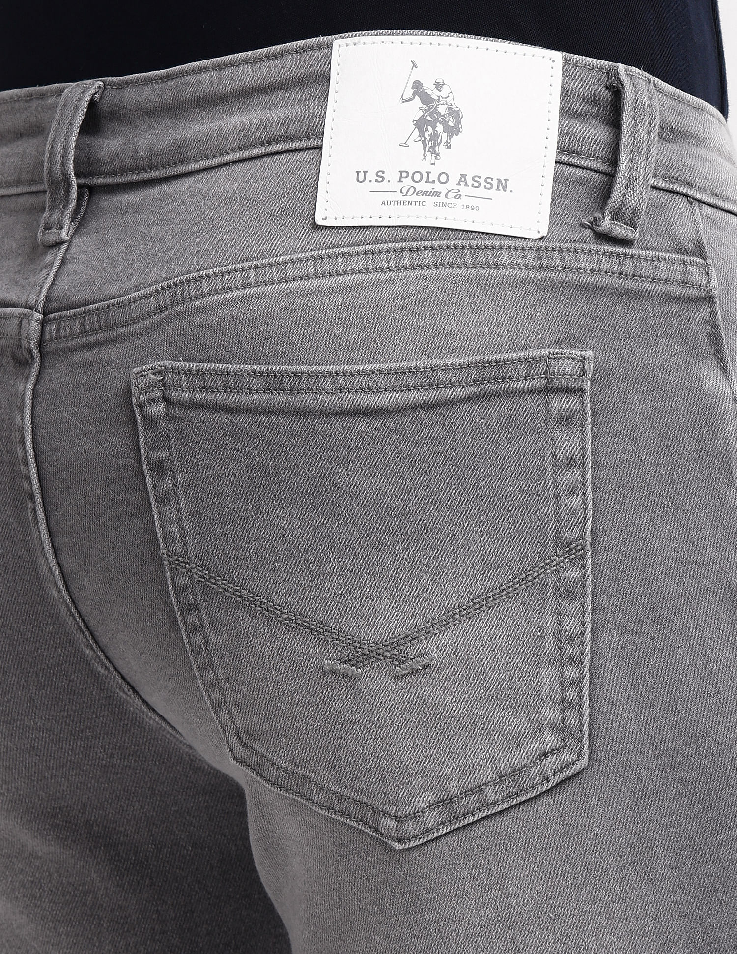 Brandon Slim Tapered Grey Jeans - Image 7