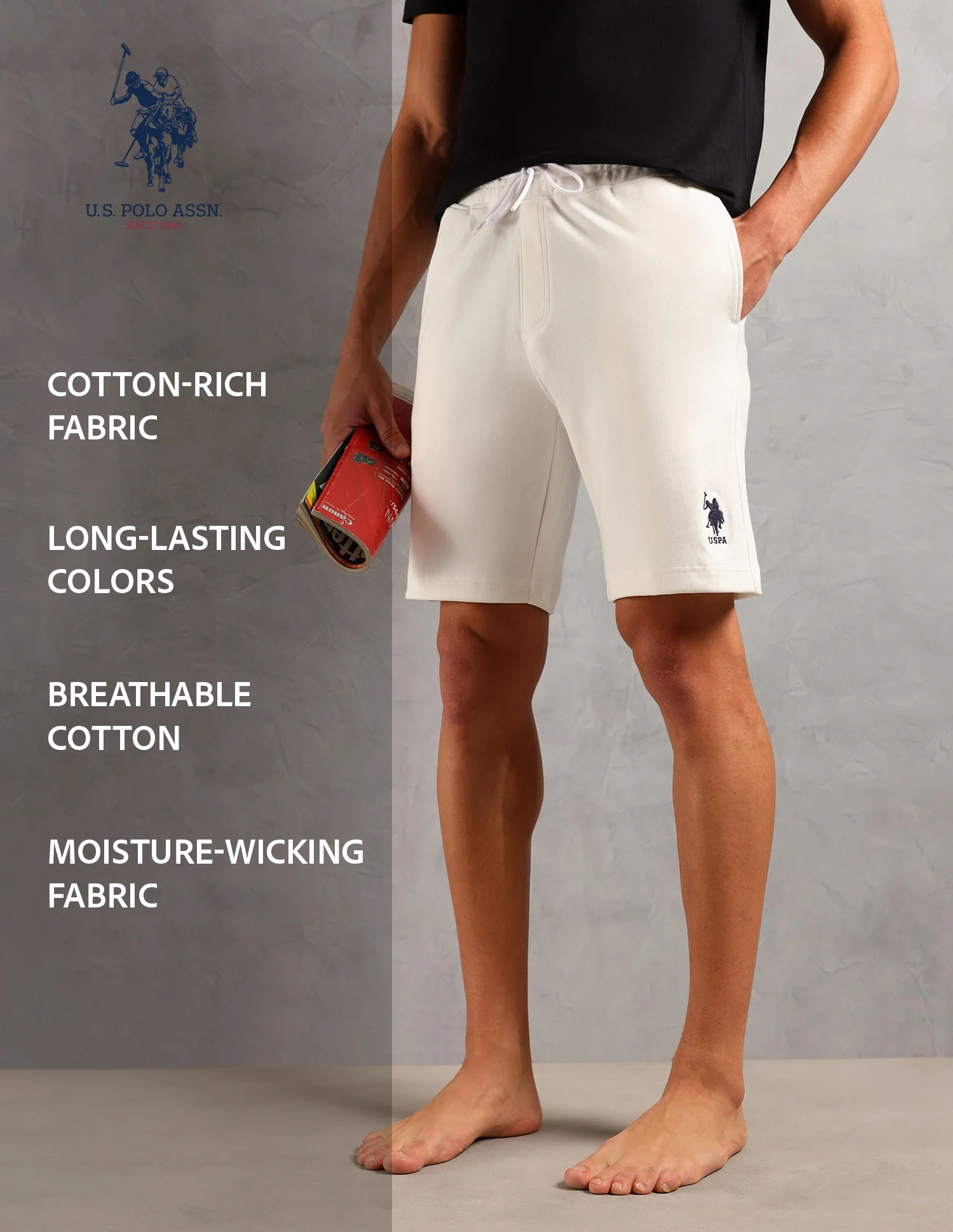 Breathable Cotton Solid OES08 Shorts - Pack Of 1 - Image 11