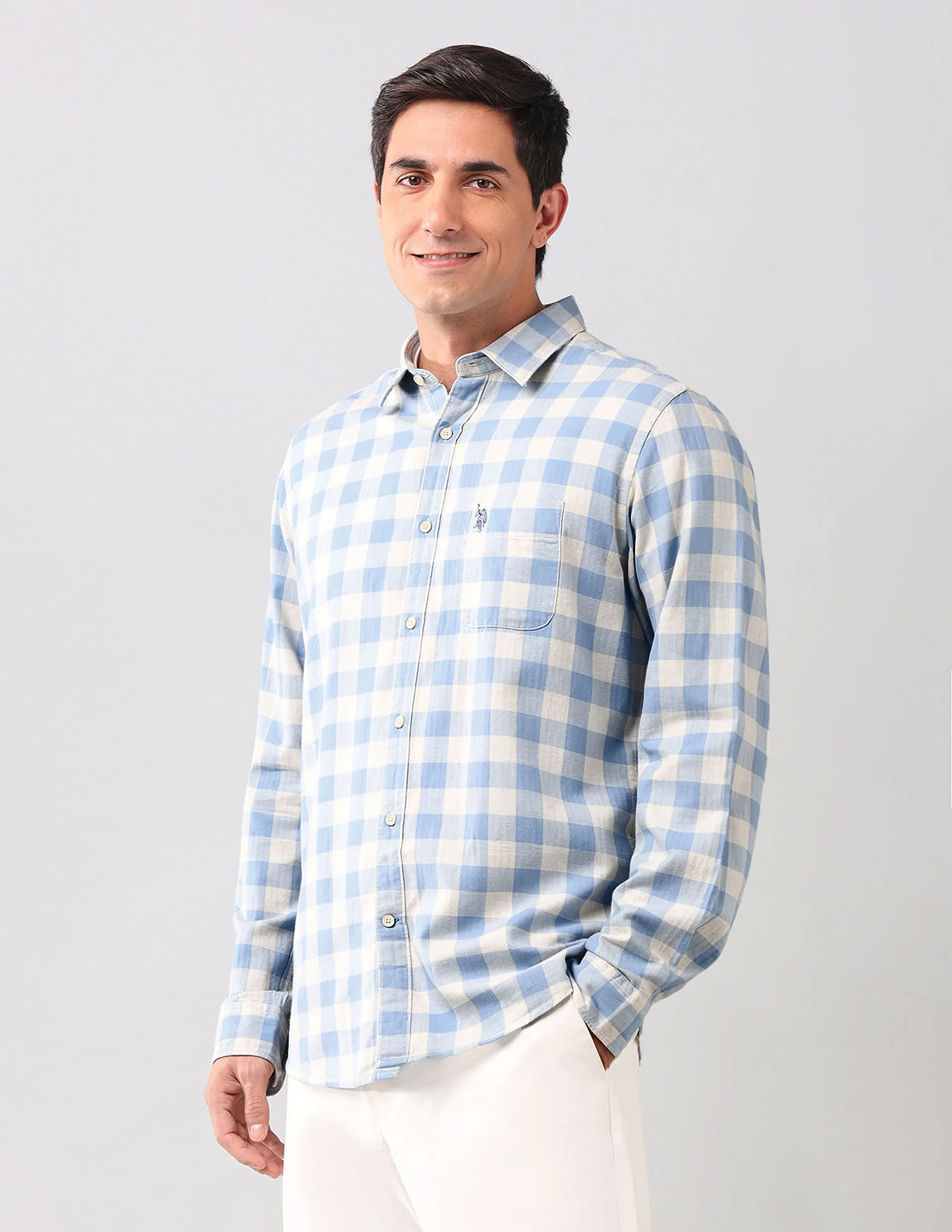 Buffalo Checked Herringbone Shirt - Image 4