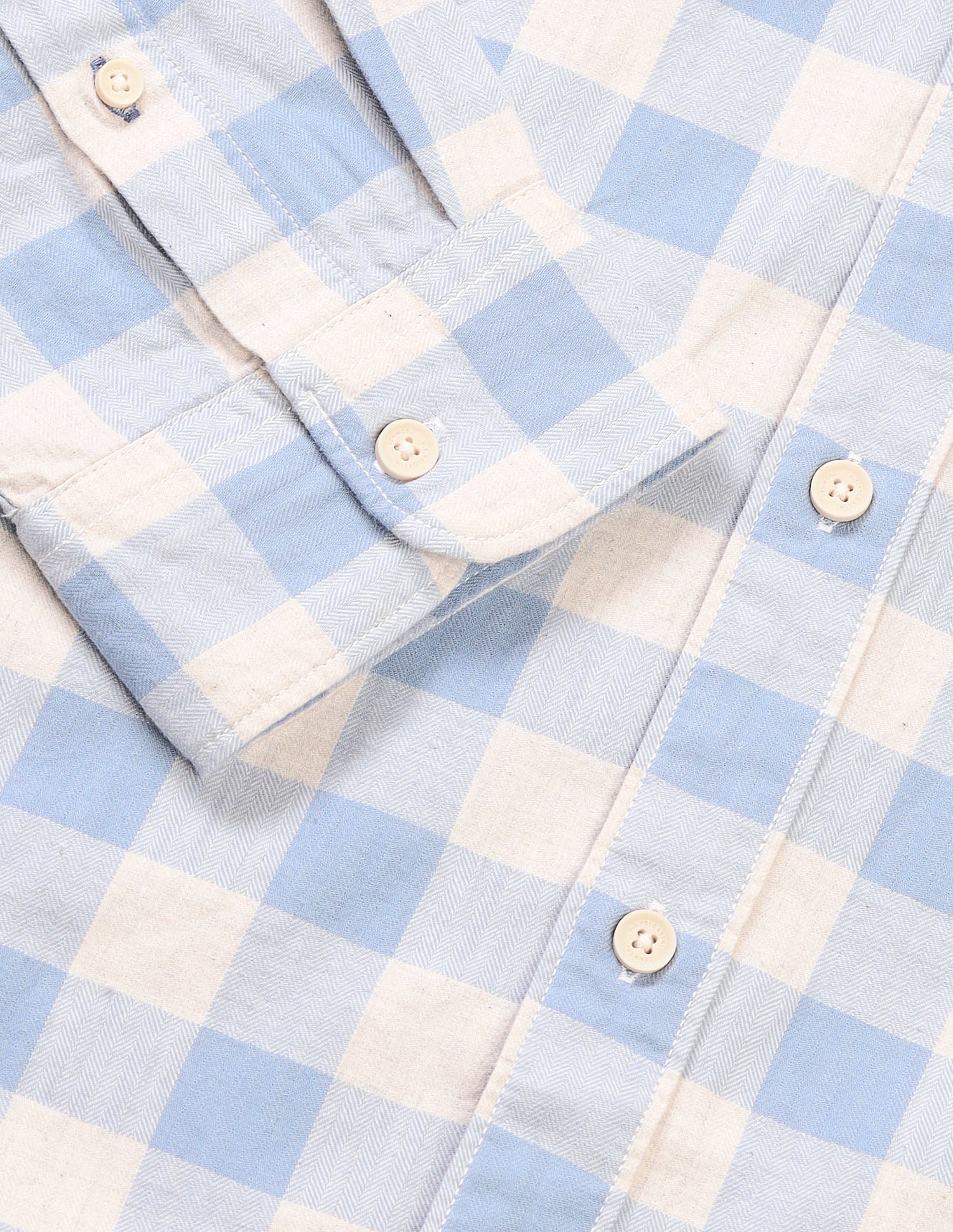 Buffalo Checked Herringbone Shirt - Image 8