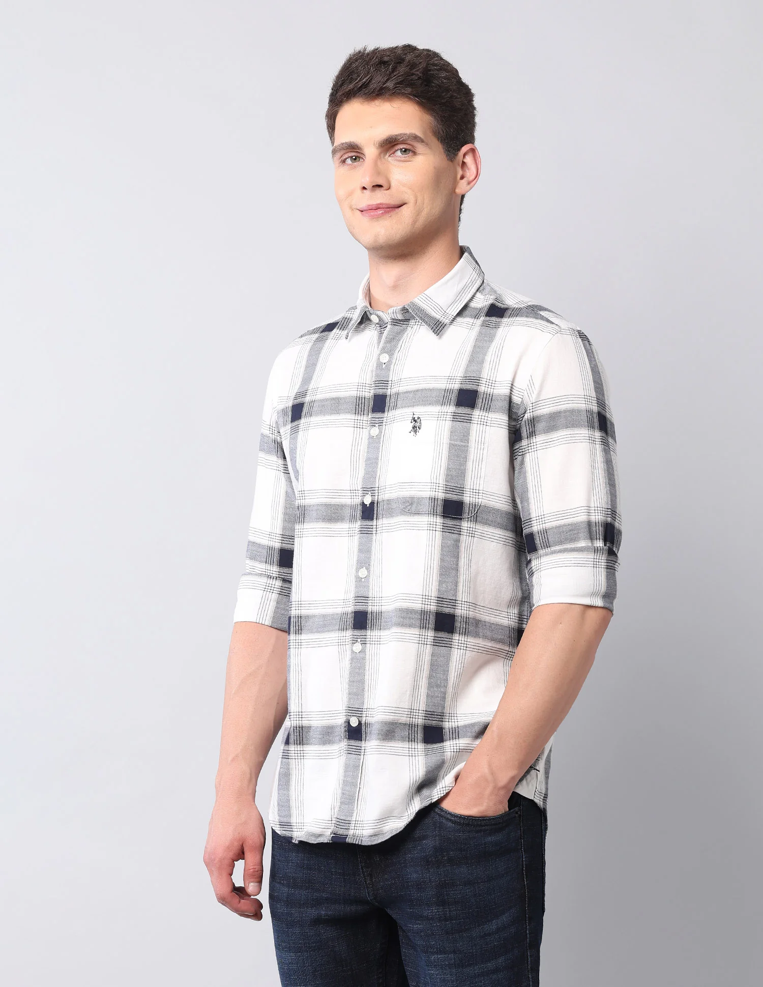 Buffalo Checked Pure Cotton Shirt - Image 4