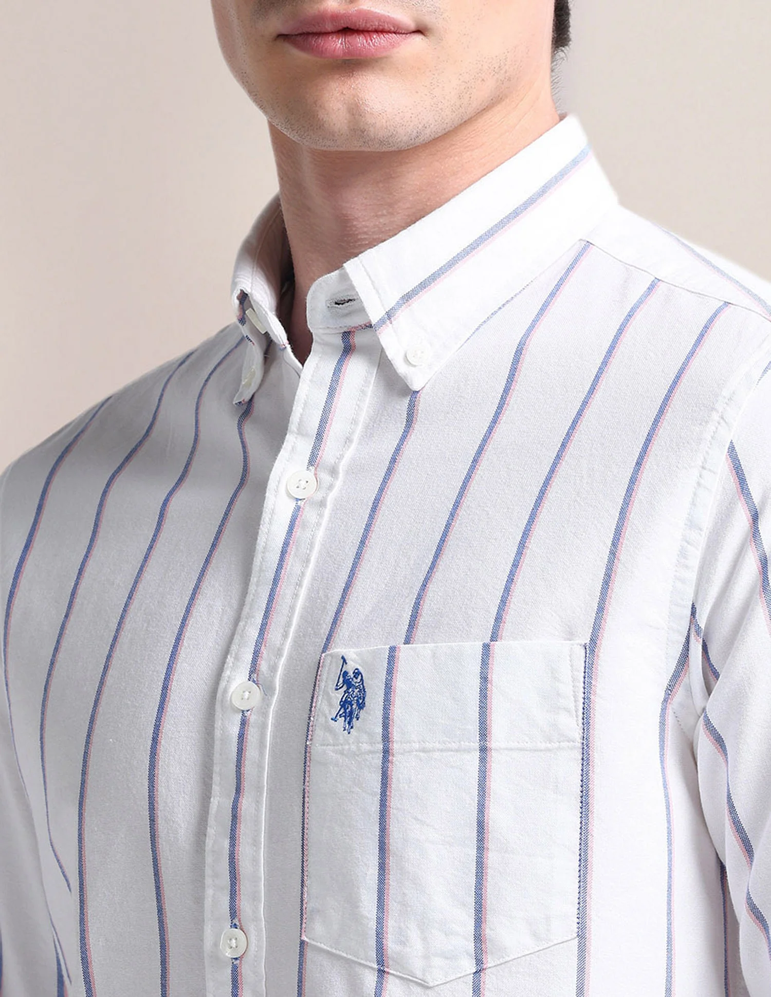 Button-Down Collar Cotton Shirt - Image 7