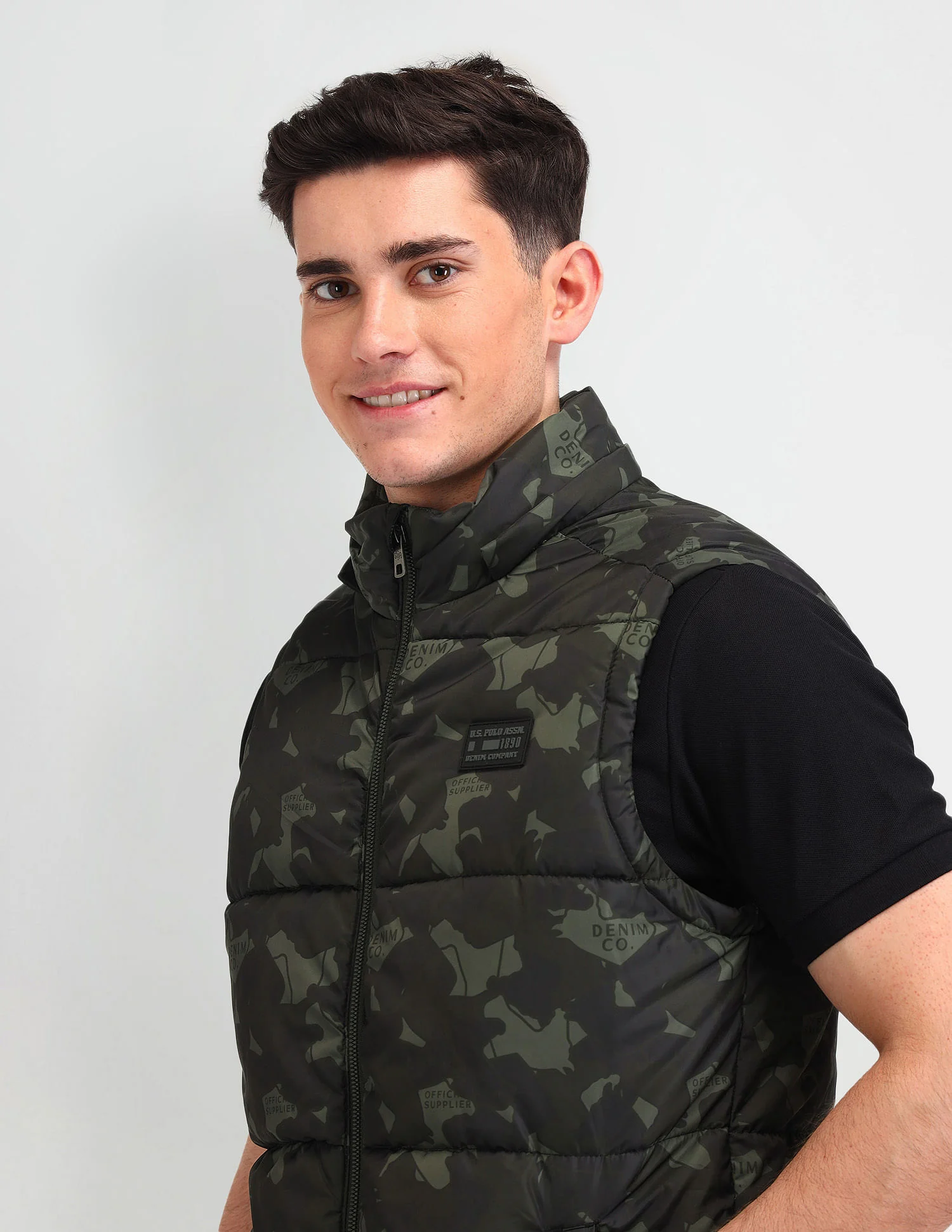 Camouflage Print Regular Fit Jacket - Image 10