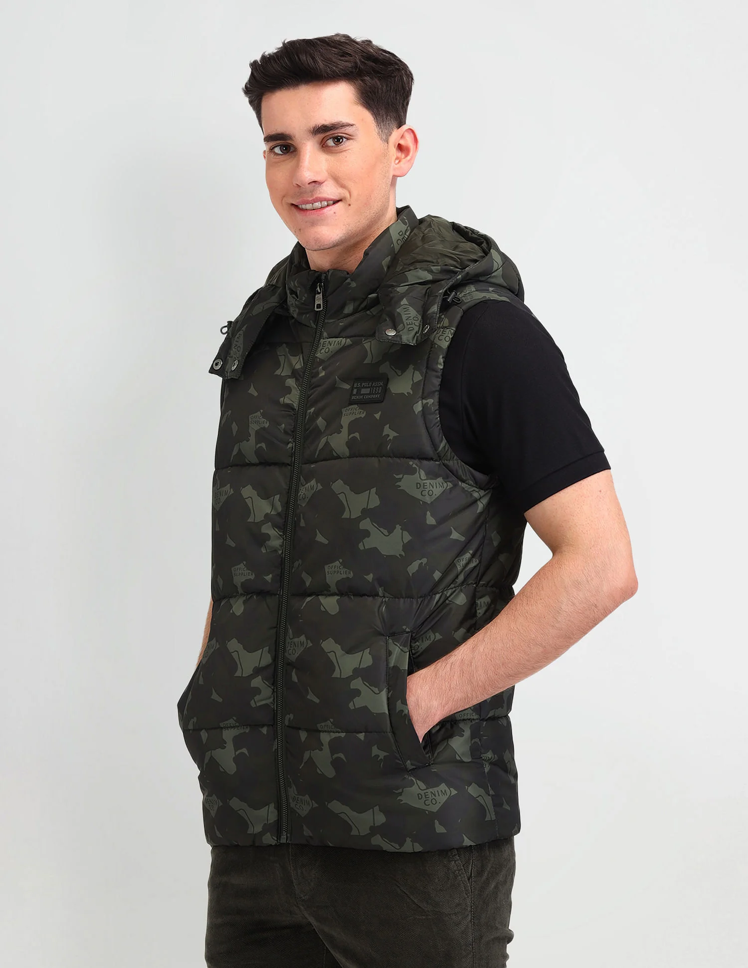 Camouflage Print Regular Fit Jacket - Image 11
