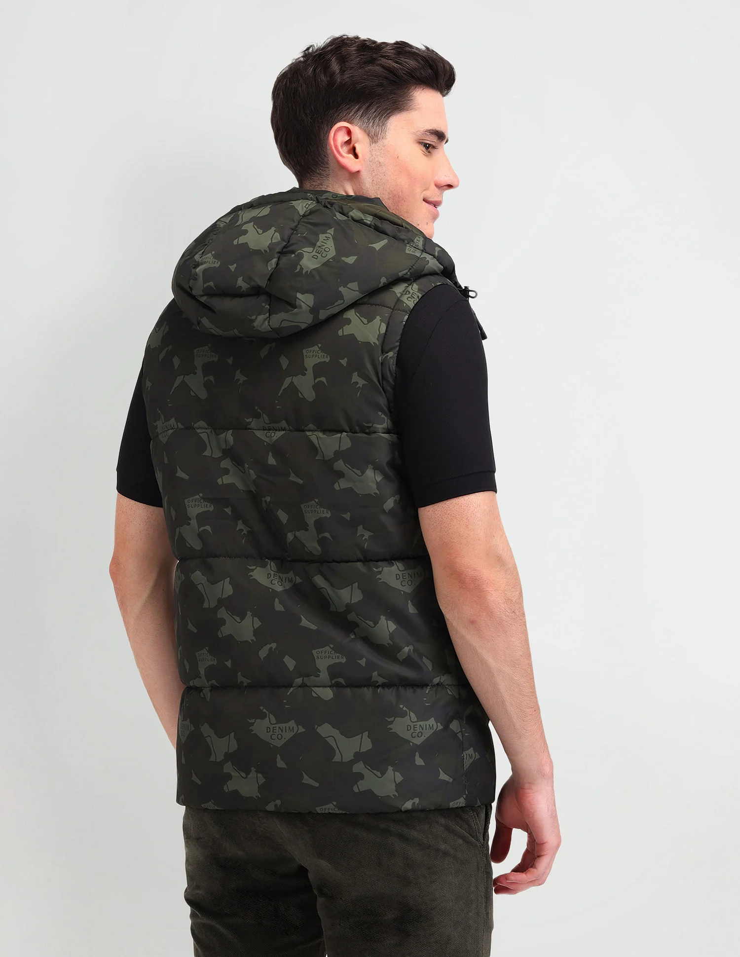 Camouflage Print Regular Fit Jacket - Image 5