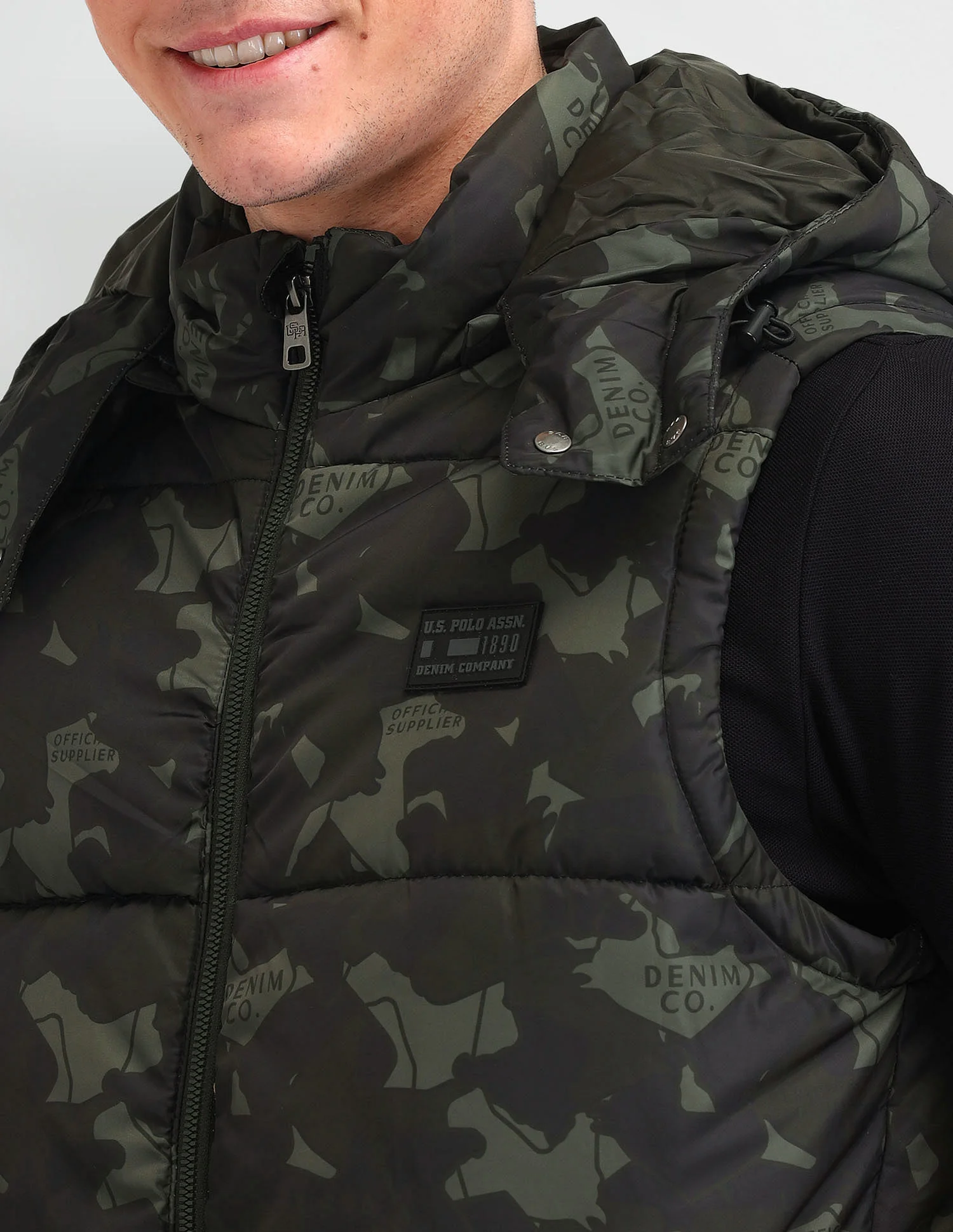 Camouflage Print Regular Fit Jacket - Image 7