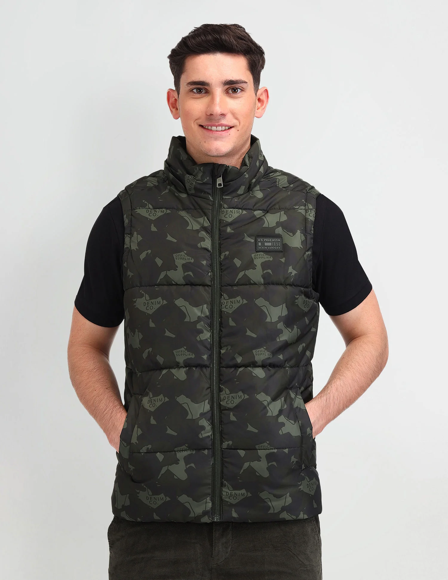 Camouflage Print Regular Fit Jacket - Image 8