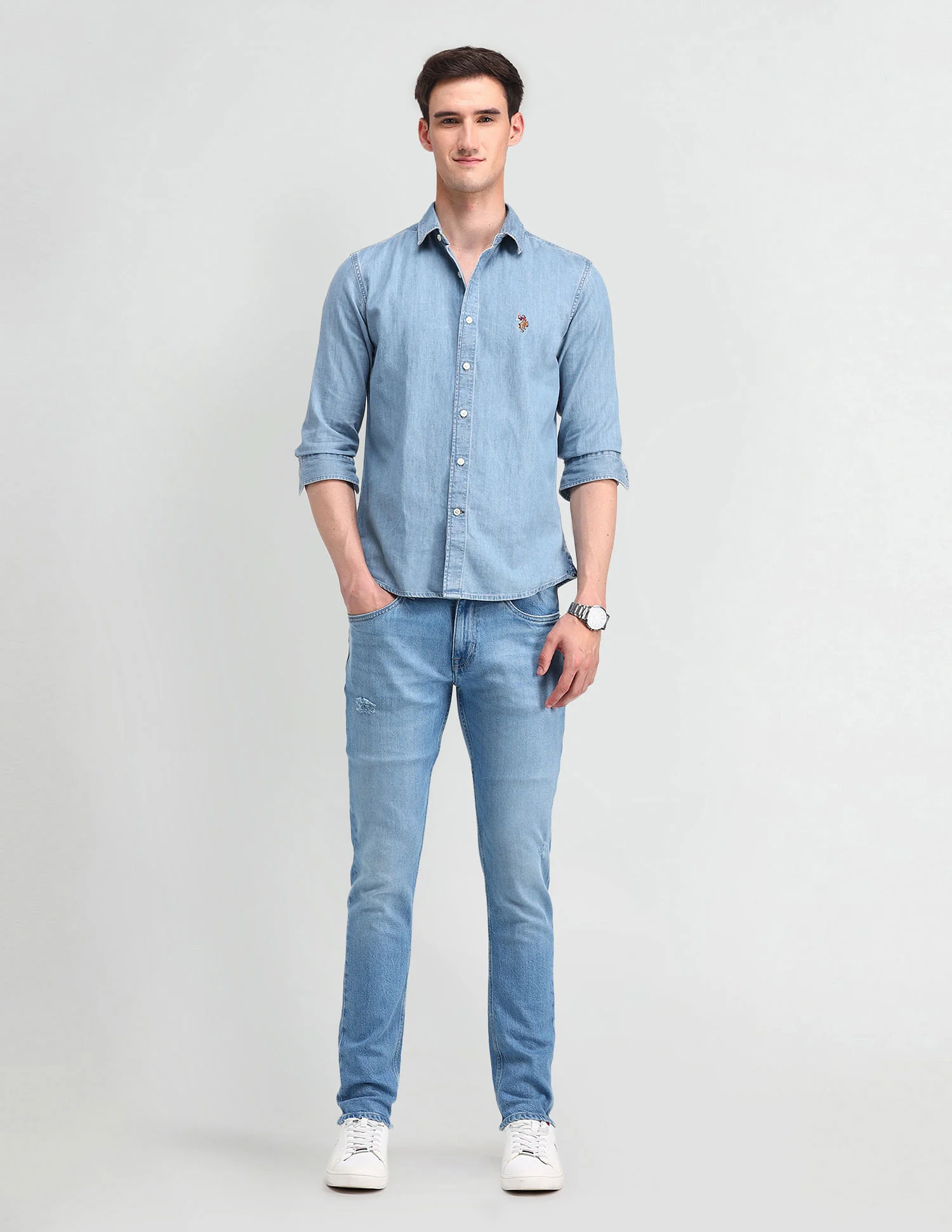 Chambray Washed Slub Shirt - Image 3