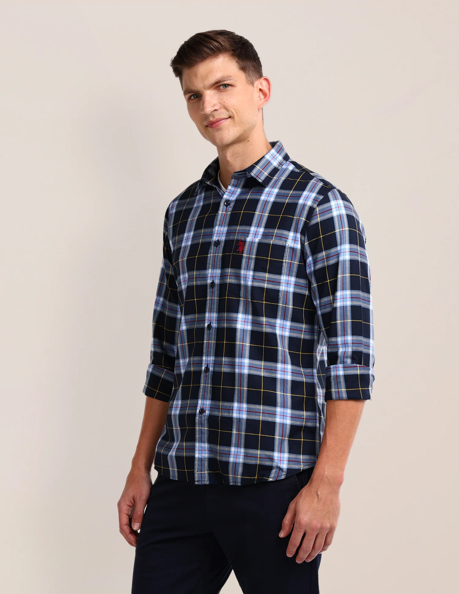 Plaid Checked Regular Fit Shirt - Image 4